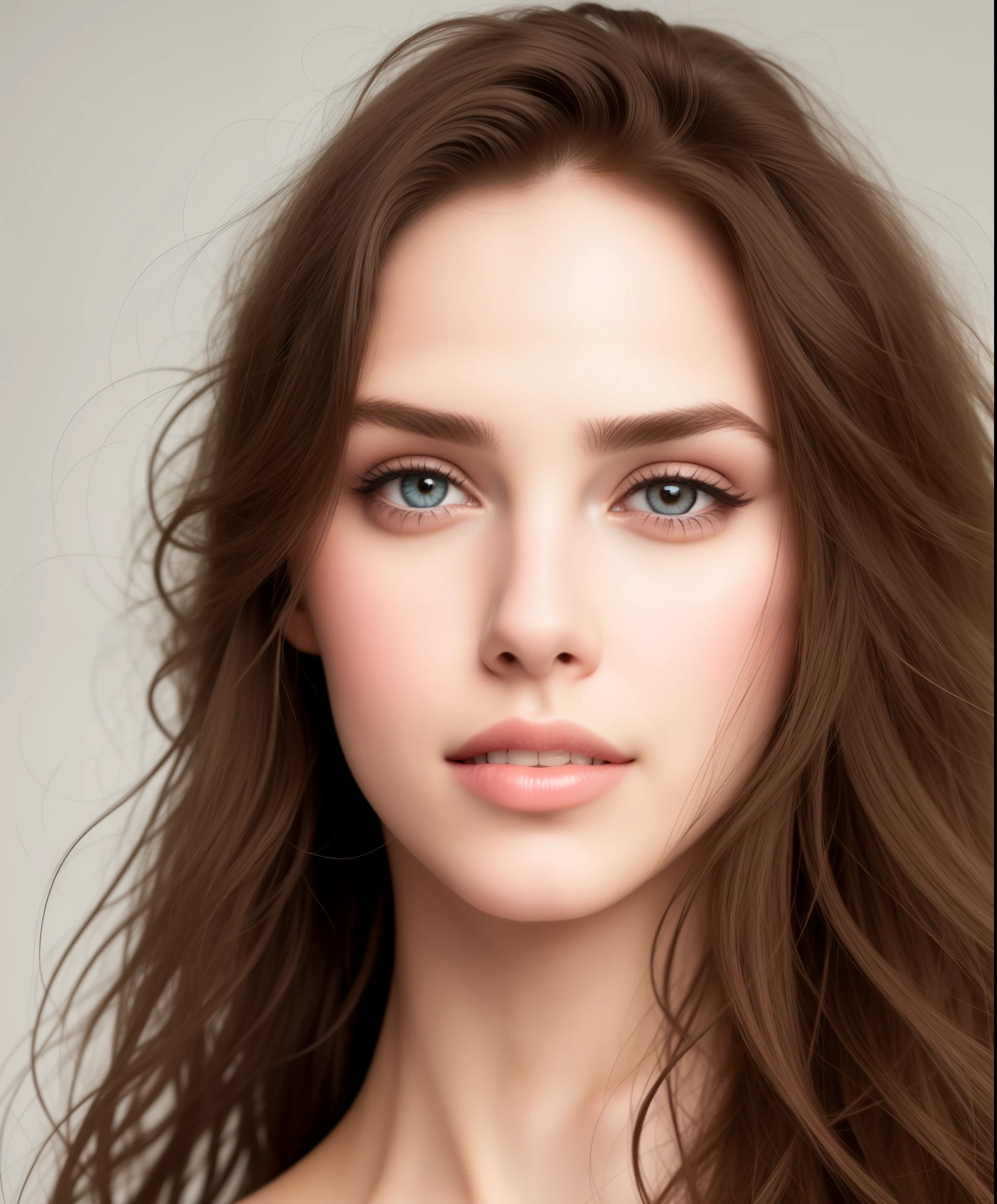 fashion model 26 years, [[[[[closeup]]]], [[[[chest]]]], [[[[neck]]]], [[[[shoulders]]], perfect eyes, perfect iris, perfect lips, perfect teeth, perfect skin, soft front light, brightness, HDR, (soft colors: 1.2)