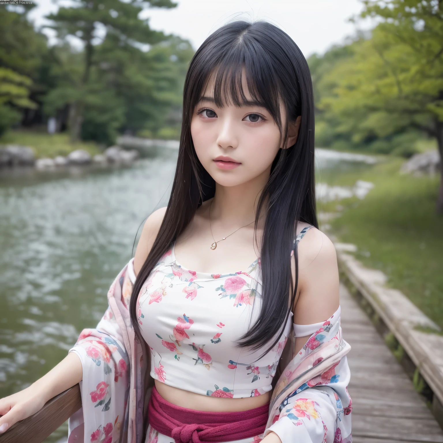 (8k, best quality, masterpiece, ultra highres, ultra-detailed:1.2) , Photo of Pretty Japanese girl
, (18 years old:1.1), Japanese idol、((全裸))、((全身姿))
