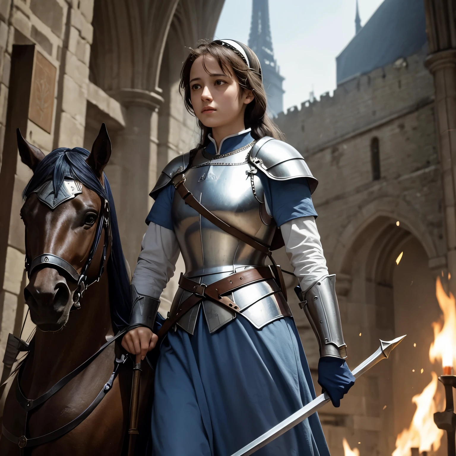 Joan of Arc&#39;s short life is over、Her courage and sacrifice illuminated the path to French independence.、will be handed down forever。