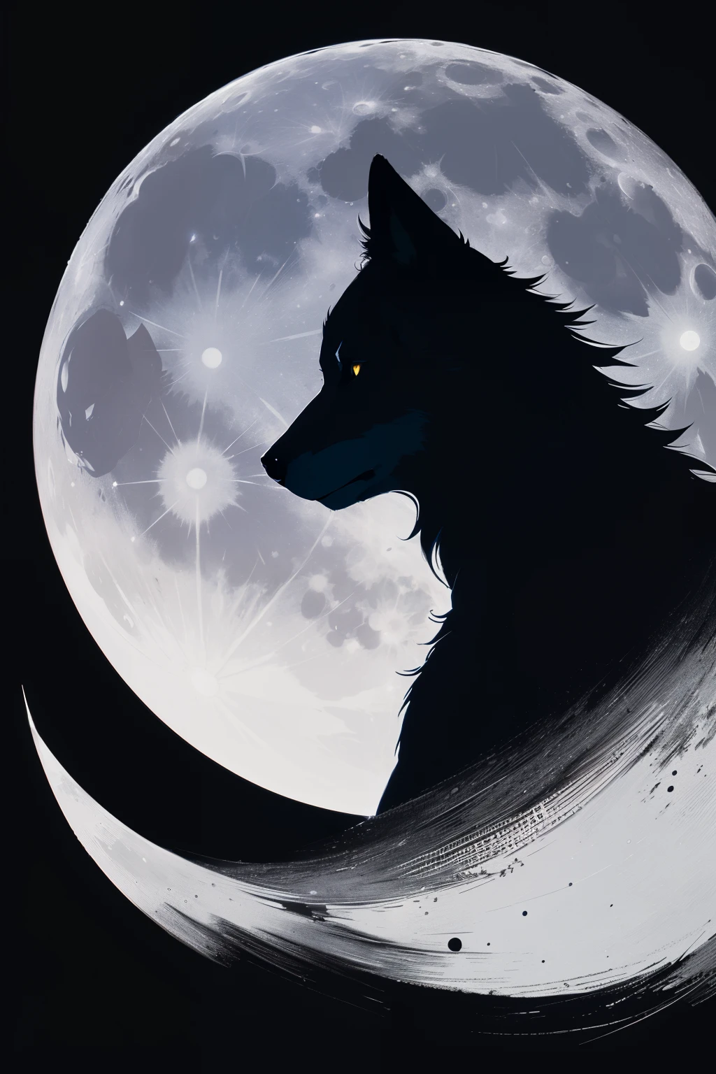 <lora:P14n03l3g4nt3b0n3XL:1>P14n03l3g4nt3b0n3 a shapeshifter transforming into various creatures under a full moon, black, white, ebony, ivory, luxury, 24mm, (analog, cinematic, film grain:1.3), Bokeh DOF, (Masterpiece:1.3) (best quality:1.2) (high quality:1.1)