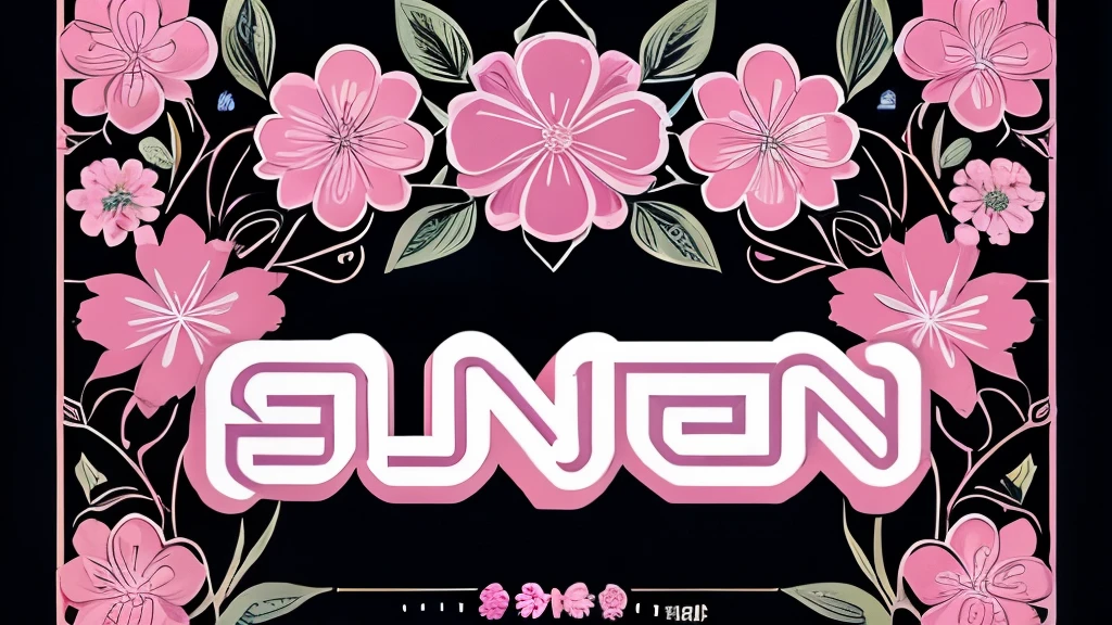 small flower pattern、logo generation、pink