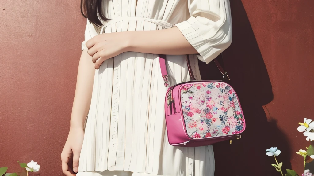 small flower pattern bag、one girl