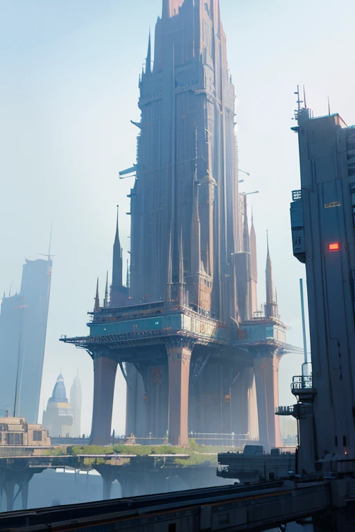Megastructure Tower Fantasy Sci-Fi Top Quality Universe