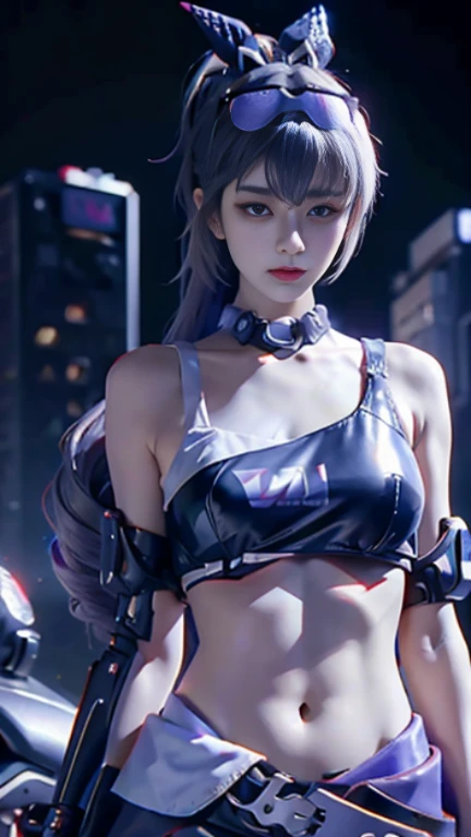 Cover your stomach tightly with your hands,Stomach pain,cyberpunk,bleeding from the corners of her mouth,Injuried,Bleeding from the navel,clothes in tatters,4K HD