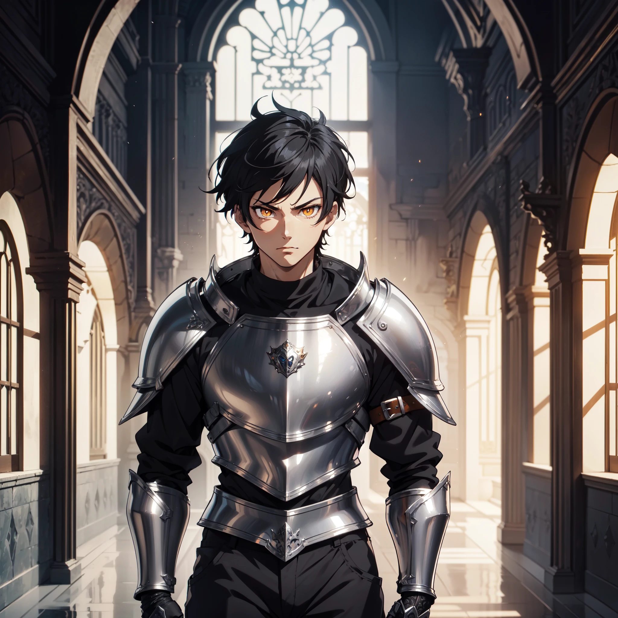 128K Ultra High Definition,
128K Ultra High Quality,
128K Ultra High Resolution,
Best Definition,
Best Quality,
Best Resolution,
Perfectly Detailed,
Perfectly Designed,
Extremely Detailed,
Extremely Designed,
Hyper Detailed,
Hyper Definition,
Hyper Quality,
Hyper Resolution,
Masterpiece,
(((Anime))),
Body Shot,
(((Boy))),
Handsome,
Muscular Body,
(((Black Short Hair))),
(((Orange Eyes))),
(((Hyper Detailed & Perfectly Designed With Ultra High Quality Silver Warlord Armor))),
(((Inside Of Medieval Royal Palace Background Scenery))),