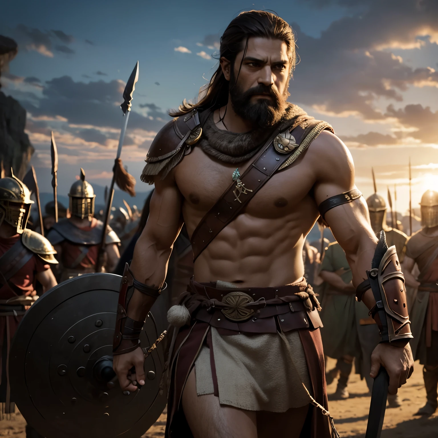 480 BC、300 Spartan warriors led by King Leonidas create a legend。