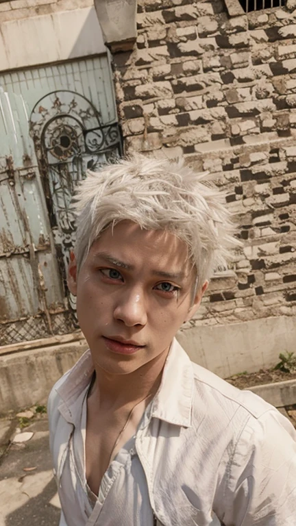 anime of a boy with white hair and a black jacket, Ken Kaneki, kaneki ken, Tokyo Ghoul, Kaworu Nagisa, a madman with silver hair, Today's anime still in the spotlight, Jujutsu Kaisen, Shiro, Deadman Wonderland, white hair, hunter, Portrait of Killua Zoldyck, Killua Zoldyck, without eyes, with shadow on his face, hair covering his eyes