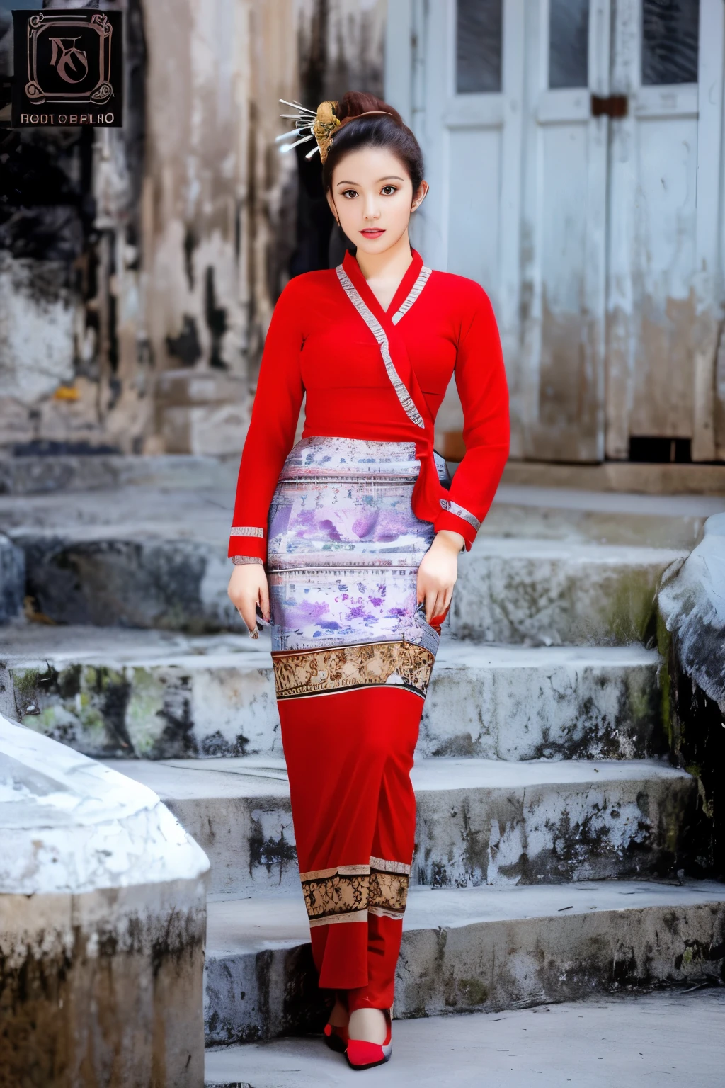 (best quality,4k,8k,highres,masterpiece:1.2),ultra-detailed,(realistic,photorealistic,photo-realistic:1.37),clear lines,light and dark photography,canon photography,crystal clear,detailed eyes and lips,beautiful woman,Tai dress,Shan dress,traditional dress,slim fit dress,Pretty Buttocks, long Hair, Instagram Pattern Pose, standing cute pose, confident, slim girl, big tits:1.2, perfect anatomy, perfect symmetry:1.2, Realistic, realistic face:1.3, perfect face, content, confident, very detailed, and dramatic, cinematic lighting, Lighting scene, soft lights
graceful movement, full body photography, (((masterpiece :1.5))), vibrant colors,exquisite embroidery,detailed patterns,graceful posture,serene expression,natural lighting,rich textures,depth and dimension,warm color tones,gorgeous background scenery,beautiful garden,floral elements,fine brushstrokes,artistic composition,natural poses,photogenic,model-like appearance, full body photography, photorealistic ...