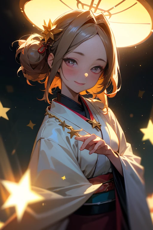 best quality, masterpiece, highres, 1girl,blush,(seductive smile:0.8),star-shaped pupils,china hanfu,hair ornament,necklace, jewelry,Beautiful face,upon_body, tyndall effect,photorealistic, dark studio, rim lighting, two tone lighting,(high detailed skin:1.2), 8k uhd, dslr, soft lighting, high quality, volumetric lighting, candid, Photograph, high resolution, 4k, 8k, Bokeh