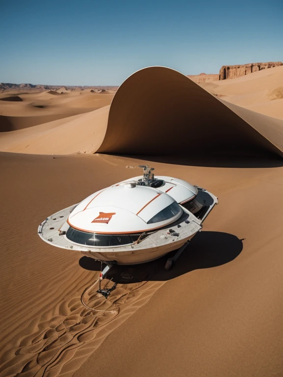 desert，oasianned spacecraft