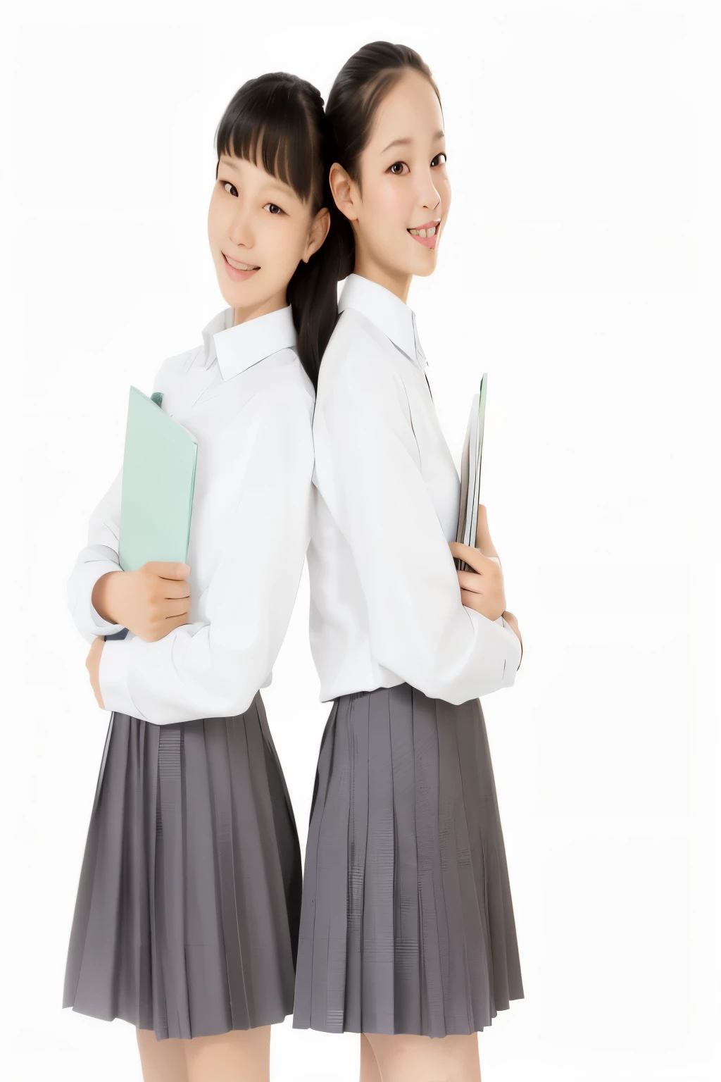 NSFW:1.5、16K、Cute junior high school student showing off her white panties、(From below:1.5)、Squat、Urine leaks and creates puddles on the floor.、A revealing white school uniform