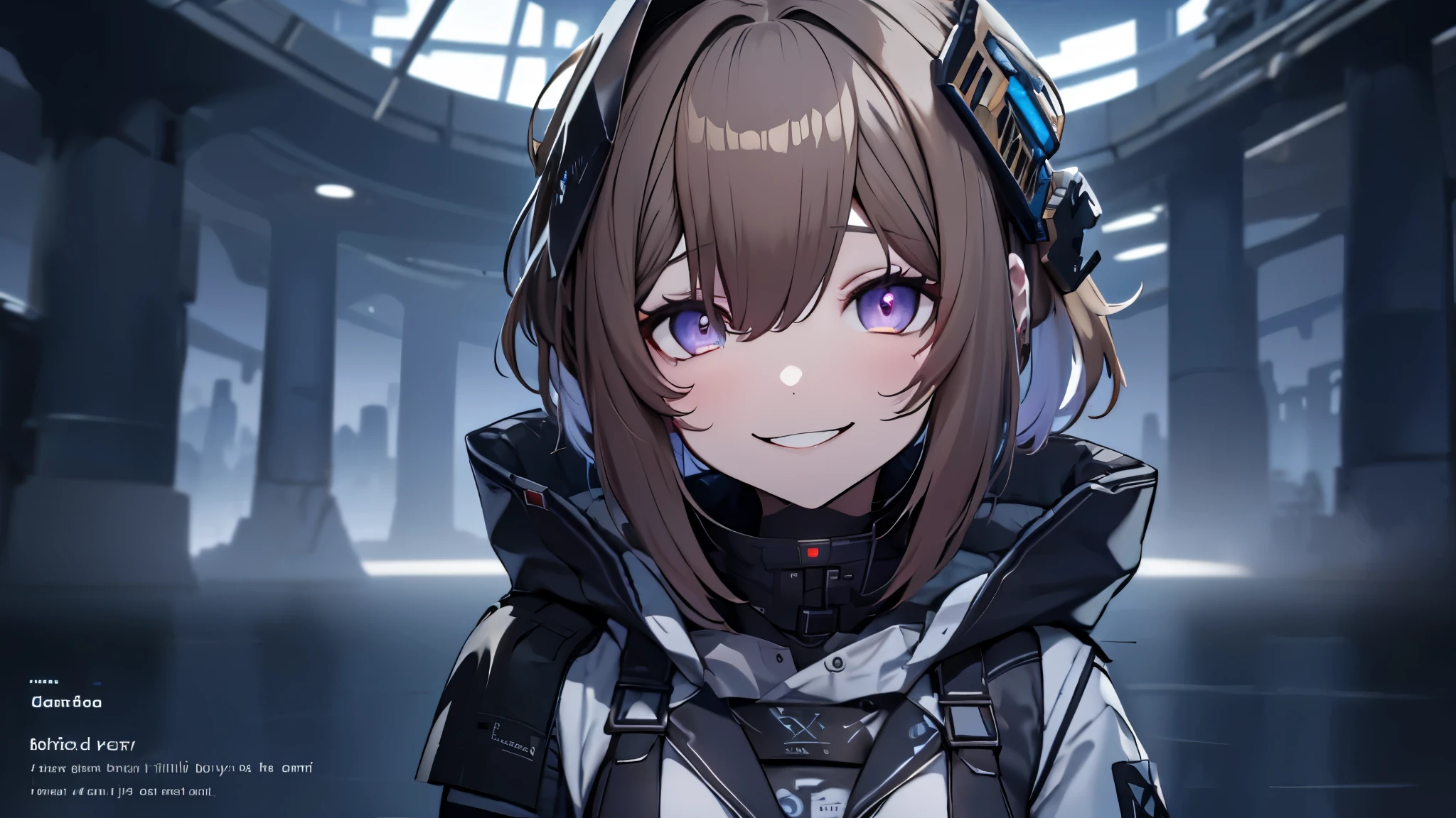 The alone young short light brown hair with purple eye woman as the lone character, stand alone holding a sci-fi pistol and sci-fi sniper rifle , sci-fi city , High detail mature face, combat suit, white glove, black boot, high res, ultra sharp, She stands confidently in the center of the poster ， Yandere , Yandere Face , Trance , Trance Eyes , yameroyandere , constricted pupils , yandere , empty eyes . shaded face , crazy eyes , glowing eyes , crazy smile ,Wear fashion-forward cyborg-futuristic outfits，a determined expression on her face。The background  dark and gritty，There  a sense of danger and a strong feeling。The text  bold and eye-catching，With catchy slogans，Adds to the overall drama and excitement。The color palette  dominated by dark colors，Dotted with bright colorake the poster dynamic and visually strikinagazines:1.3), (Cover-style:1.3), Fashion, vibrant, Outfit, posing on a, Front, rich colorful，Background with，element in，self-assured，Expressing the，halter，statement，Attachment，A majestic，coil，Runt，Touching pubic area，Scenes，text，Cover of a，boldness，attention-grabbing，titleashion，typeface，，Best quality at best，Hyper-detailing，8K ，hyper HD