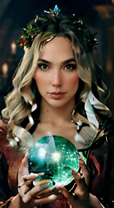 Woman in red robe holding crystal ball, mulher witch, スーパーヴィラン魔術師のwitch, witch, Collie Chase as Atlantean, A female mage who conjures up spells, uma bela witch, spell casting wizard, Woman with Orb, Retrato de uma witch, witch bonita, Beautiful female wizard