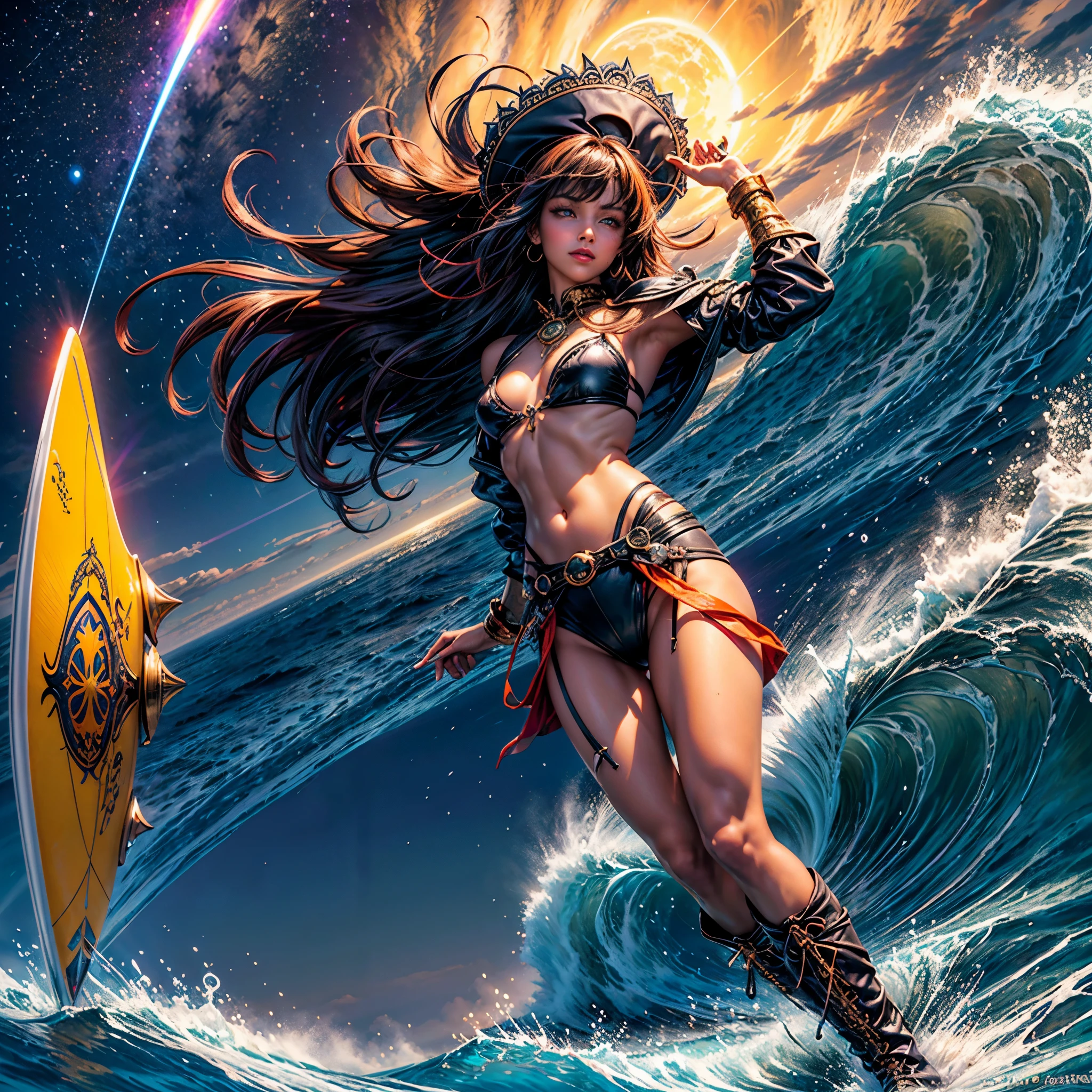 hyper stunning nebula epic vibrant hues ethereal interstellar sparks curiosity birth evolution stars Sun spacious SunShine panoramic sunset ultra sunrise Cinematic sunlight UnrealEngine5 Ultra Masterpiece Beach deep path Equirectangular_360 Queen mounted_Surfboard mounted_wave_torus oasis sailing_surfboarding wave_fluent Ocean waves Sea storm Goddess beholder sundrop "Niagara Falls" contre-jours paddle_board "Heavy Metal" Devastating Will-o'-the-wisp iota pixie sprite "luis Royo" dazzling ride_surfing_wave_on-surfboard Cosplay riders_flow Admiral Pilots jacket cow-boy flag Earth tsunami ultra_high-def ultra_Photo-realistic optimal ultra_high-quality opengl-shaders ultra_high-details accurate reflex ultra_high-res perfection volumetric lightning improved Octane_rendues UHD XT3 DSLR HDR 3dcg analogiques extatiques symmetrical ((athletic Diva african body tanmed skin dreads bangs suave cheekbones effects embarrassed glushes dark saphirs gorgeous ultra saturate (Bright epic eyes, Bright epic eyes) black pupils brown iris lazulis turquoises open mouth teeth obvious smiles choke Floating Jacket Eccentric Cape Levitating Shoulders-Off Shirt Lace Clavicles White Papillotes embroidered reveal micro leathers breasts satin livid yellow orange corsait thick felt skirts matching bristles ample swinging spinels navel waist belt revealing heart padlock silver agate pubis scarlet pubis-hairy indigo bristles protrusions silk Snap-lock tin gold garters thighs legs boots)) 🎈🍦🍹❤🔆🕡(😘👩🎀👗⚜👒🥿👡🩲💅)🎪🎢🎡🎠 gothic onyx rubis summon milkweed floraison invoque viceroy magic incandescente creature CGSCOSITY butterfly Cristallines Monarch wings flash blow glow opale straight chrome flat lava bands population outfits armor heavy Tourmaline glyphe plasma "Niagara Falls" sailing_ship hearth glass mirror monster Fire Blast Flame luminescence graduate backlight Chef-D&#39 tattoo Bruce_Weber sex girl naked nsfw varied multi etc. --s 1000 --c 20 --q 20 --chaos 100