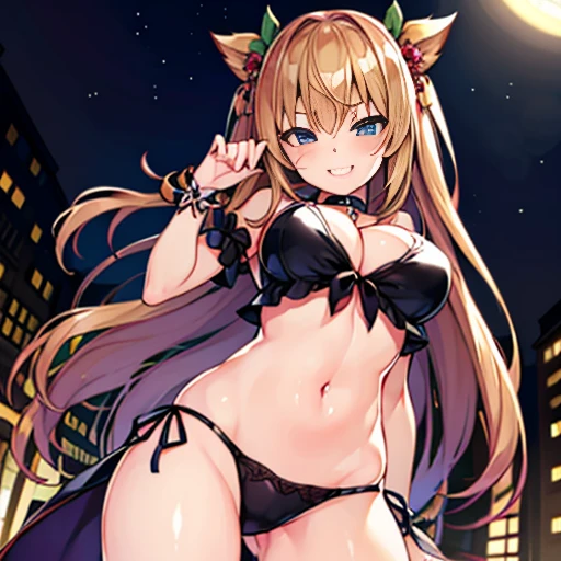 cute face Angle from directly below pose of temptation、laughter attractive body Rear angle choker idol sculpture red carpet in the middle of the night Pose with your hips thrust out big breasts