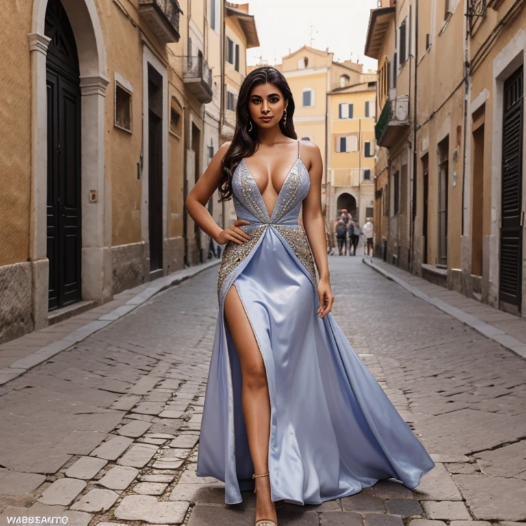 arab woman, dress:Evening Gown, instagram model, In Roma Italy