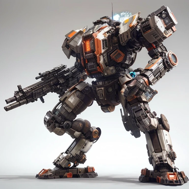 A Titanfall mech but designed like the hero from the show kamen rider Dragon knight 