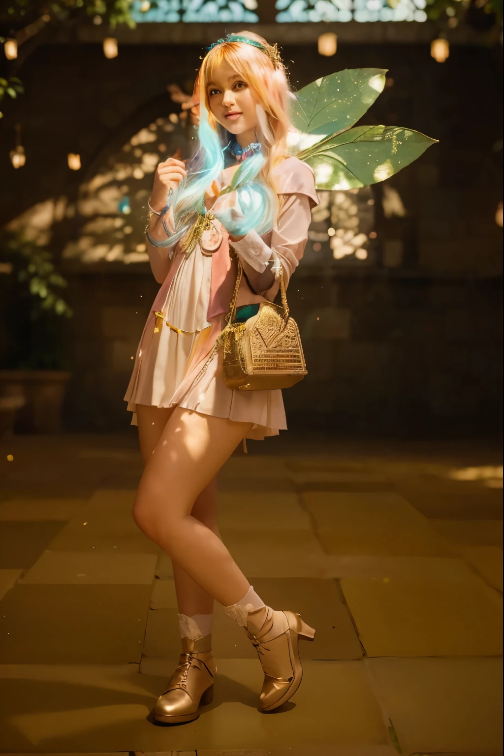 (Best quality, 8k, 32k, Masterpiece, UHD:1.2) "Transform the image into the enchanting College for Fairies from Winx Club. Imagine the picturesque campus, showcasing the Alfea school's magical architecture, gardens, and fantastical surroundings. Highlight the vibrancy and ethereal beauty of the college, featuring iconic locations such as the Hall of Enchantments, outdoor gardens, and classrooms imbued with mystical elements. Utilize vivid colors, sparkling details, and whimsical designs to evoke the magical essence of the Alfea school, capturing the sense of wonder and enchantment that defines the Winx Club universe."