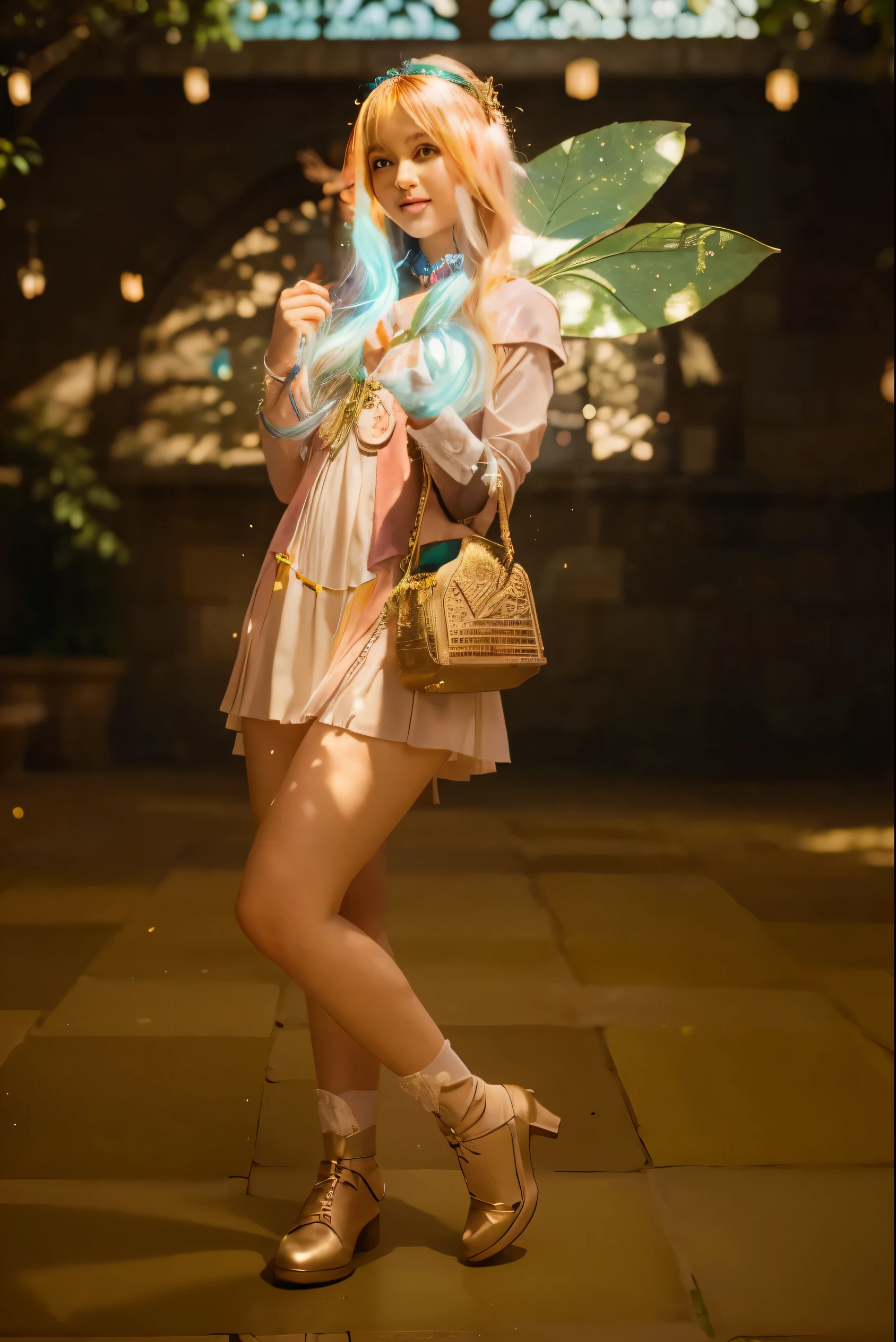 (Best quality, 8k, 32k, Masterpiece, UHD:1.2) "Transform the image into the enchanting College for Fairies from Winx Club. Imagine the picturesque campus, showcasing the Alfea school's magical architecture, gardens, and fantastical surroundings. Highlight the vibrancy and ethereal beauty of the college, featuring iconic locations such as the Hall of Enchantments, outdoor gardens, and classrooms imbued with mystical elements. Utilize vivid colors, sparkling details, and whimsical designs to evoke the magical essence of the Alfea school, capturing the sense of wonder and enchantment that defines the Winx Club universe."
