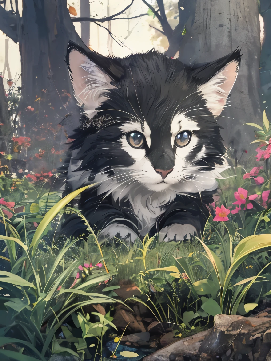 Black shiny eyes