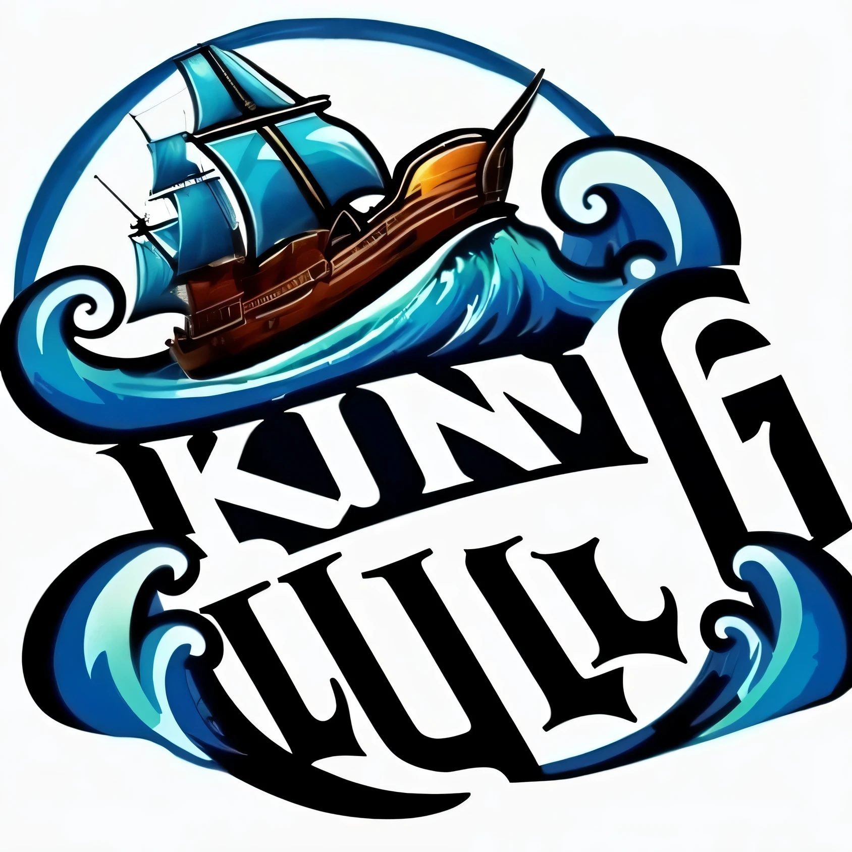 Close-up of a boat with sails on the sea, hull, King of the Hill, illustrated logo, logo art, kung fu, be familiar withs, krull, kung fu, Jurg Kraienbühl, official artwork, pirate logo, logo”, be familiar with, Karel Kritsch, logo, logo, full resolution