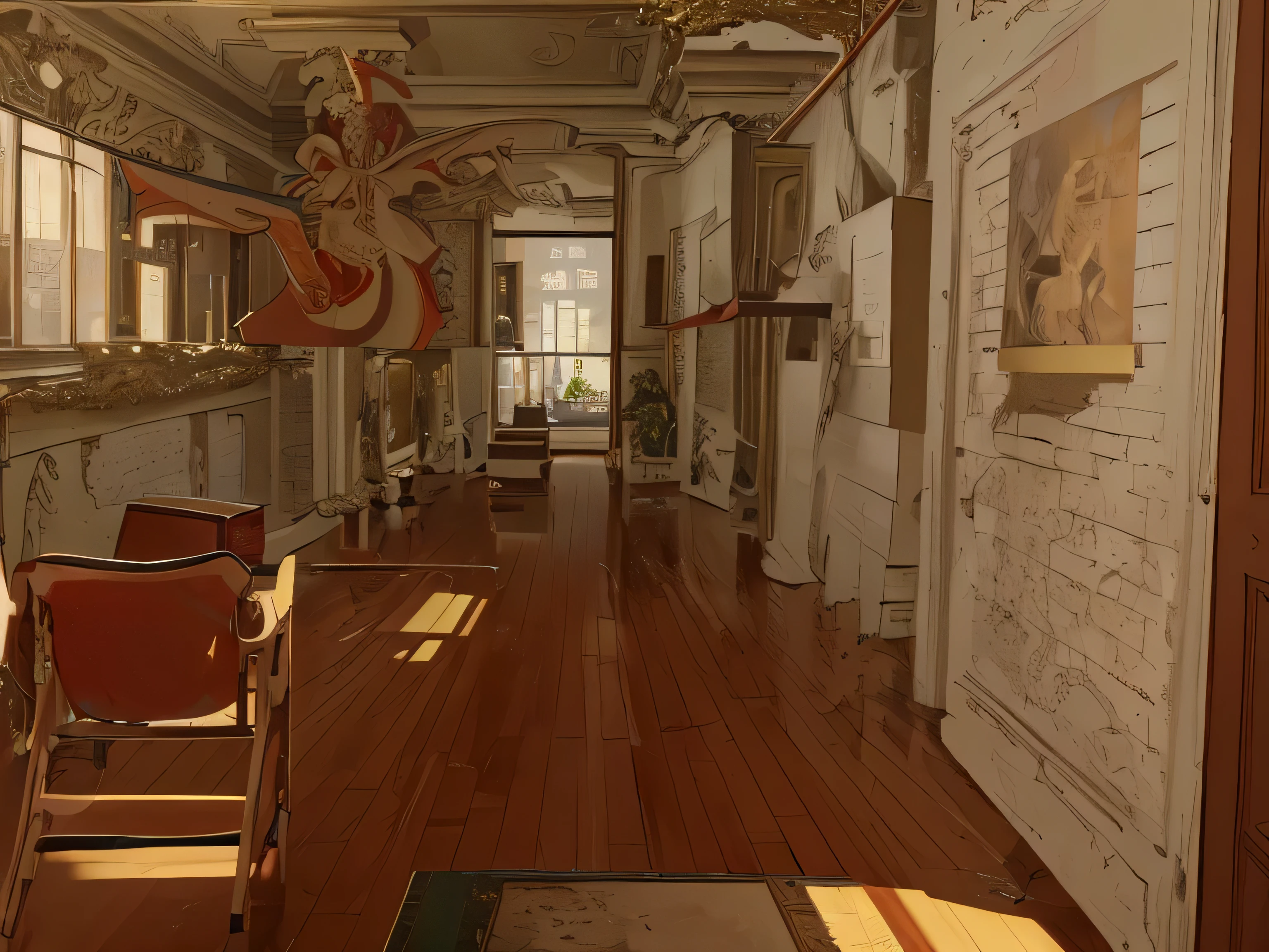 Masterpiece, top quality, realistic, university, university coridoor, brick Victorian , vast, depth, far, angle of pull, style (Style-Empire: 1.3), (Absurdity: 1.2), (Masterpiece: 0.8), (Depth of field: 0.8), (Well textured: 0.7), (Windy: 0.6), (Clouds: 0.8), (Handmade Style: 0.4),
