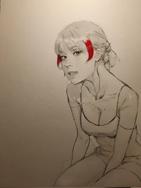 an anime girl,,orange eyes,High quality anime pictures,white skin,housewife