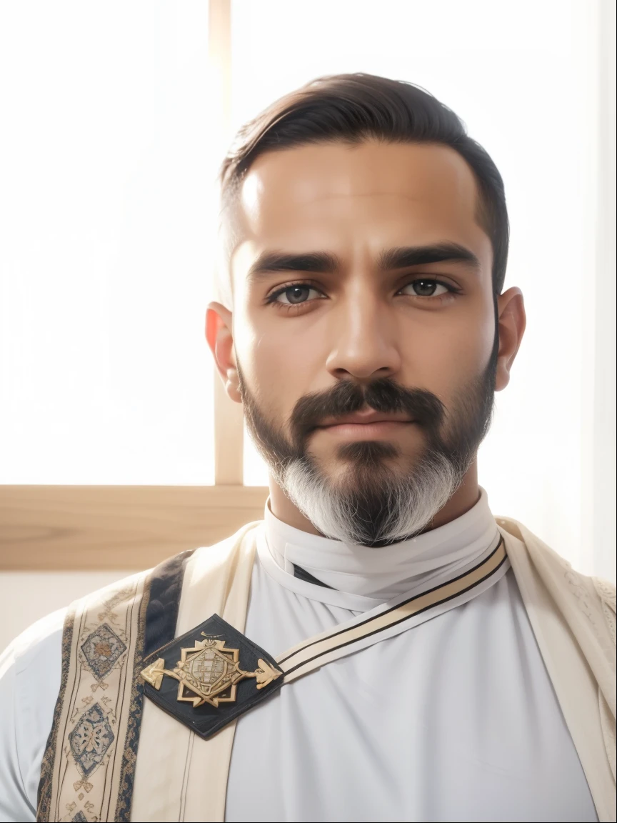 Homem macho, roupa branca, Camisa, Camisa decente, Blusa branca decente, heavens, celestial, Olho realista, olhos detalhados, olhar piedoso, Olhar forte, Rosto detalhado, boca normal, boca detalhada, renderizado, fotorrealista, Ultra HD | | |, 4k, 8k, 16k, high resolution, imagem 8k, Textura 8k,texturas detalhadas, cores detalhadas, Sombras realistas, sombras detalhadas, decente, long tunic, barba grande, Barba Judeu, Homem, macho, hebraico, cores detalhadas, nitidez detalhada, Ultra HD | |, Texturas realistas, contraste detalhado, 8k, sem turbante, without a hat, cabelo bem cortado, cabelo militar, cabelo preto natural, 8k, barba completa, barba grande, barba sem falha, barba bonita, Medium Size Beard, sem tatuagem, sem colares, sem brinco, sem colar, barbara Jesus, Barba detalhada, HD, 8K HD, Barba de Judeu, Hebreo, Barba Cheia, Full Beard, Ultra HD Realistic, 16K, Contraste Realista, Texturas fotorrealistas 16K, Nitidez Detalhada Realista, Nitidez Natural HD, Elegante, Naturalmente Elegante, Humilde, Blusa Decente,