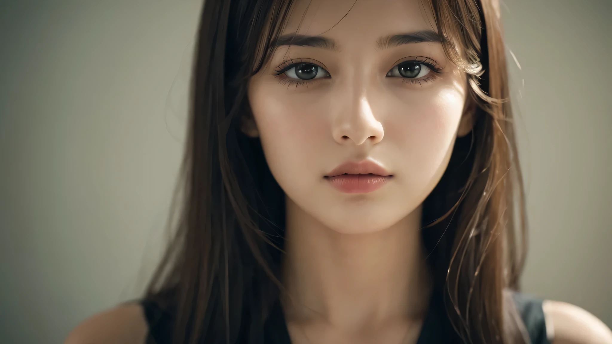 masterpiece, best quality, 8k, 1 girl, 1920s, Open your mouth slightly, Absent-minded look, close up, 脸部close up, alone, charming, girly, exquisite girl, Clean and beautiful, original photo, Professional photography, portrait, soft light, professional lighting, backlight, Looking forward to your eyes, complicated, film grain, (Eye and facial details:1.0), Elegant medium long hair, Beautiful flowing long hair,