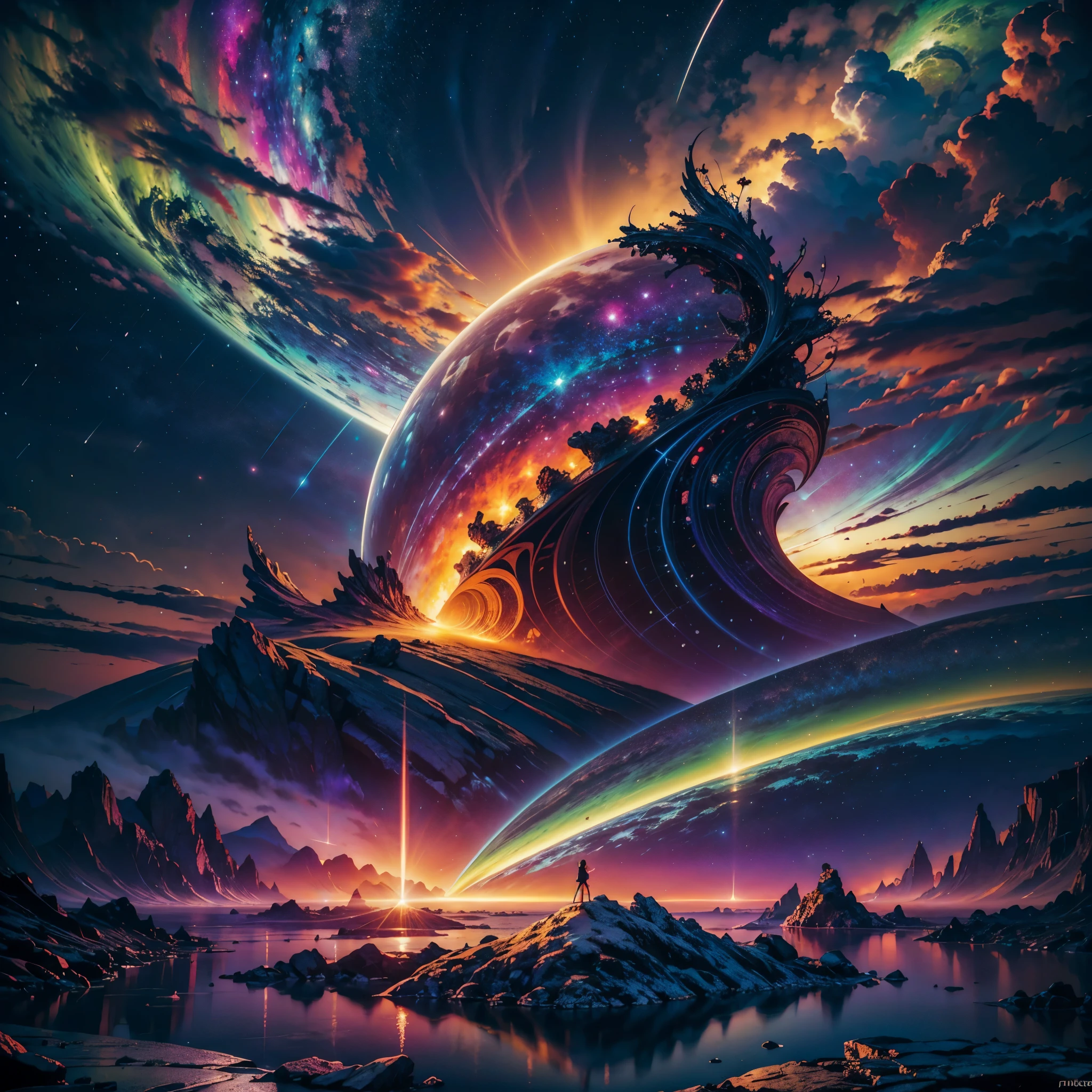 Galaxy nebulae stars nebula starry_sky epic sunset spacious sunrise panoramic sunshine hyper Gorgeous Masterpiece ultra UnrealEngine5 deep path equirectangular_360 Bright colors, thick lines, waves, multi-layered, foreground, vista, fractal thunder Dammford, Dammenford and Alex gray style, psychedelic surrealist art, surrealist psychedelic design, fantasy art style, psychedelic art, infinite psychedelic waves, inspired by Cyril Rolando, real ripple structure, psychedelic art style, psychedelic art, psychedelic illustration global luminescence saturate volumetric Cinematic_Sunlight lightning_contrast meticulously intricate ultra_high-details ultra_high-quality max ultra_high-def ultra_photo-realistic optimal ultra_high-res cgi vfx sfx accurate reflex vivid color-coded improved Octane-rendered UHD XT3 DSLR HDR romm rgb pbr 3dcg fxaa blu-ray enhanced fkaa txaa rtx ssao opengl-shader glsl-shader post-processing post-production cell-shading tone-mapping analogique ultra_sharpness focus symmetrical Dazzling Heaven Paradise "Heavy Metal" Will-o'-the-wisp iota pixie sprite kindergarden onyx ruby Sundrop opal emerald plasma Tourmaline lava magic fire summon incandescent creature crystalline viceroy monarch conjuration flowering butterfly Hearth CGSCOSITY invocation strange monster floraison Earth reflection chef-d' gorgeous sex naked nsfw varied multi etc. --s 1000 --c 20 --q 20 --chaos 100