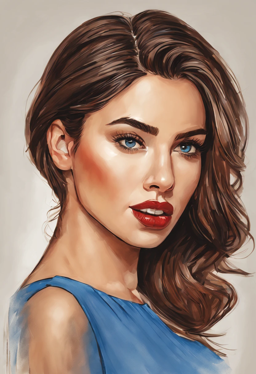 Postal stamp of Most beautiful lustfull attractive female, hot-cold, power, high resolution , high quality, blocks background, illusion, Perfect anatomy, perfect composition, perfect body, perfect lips,