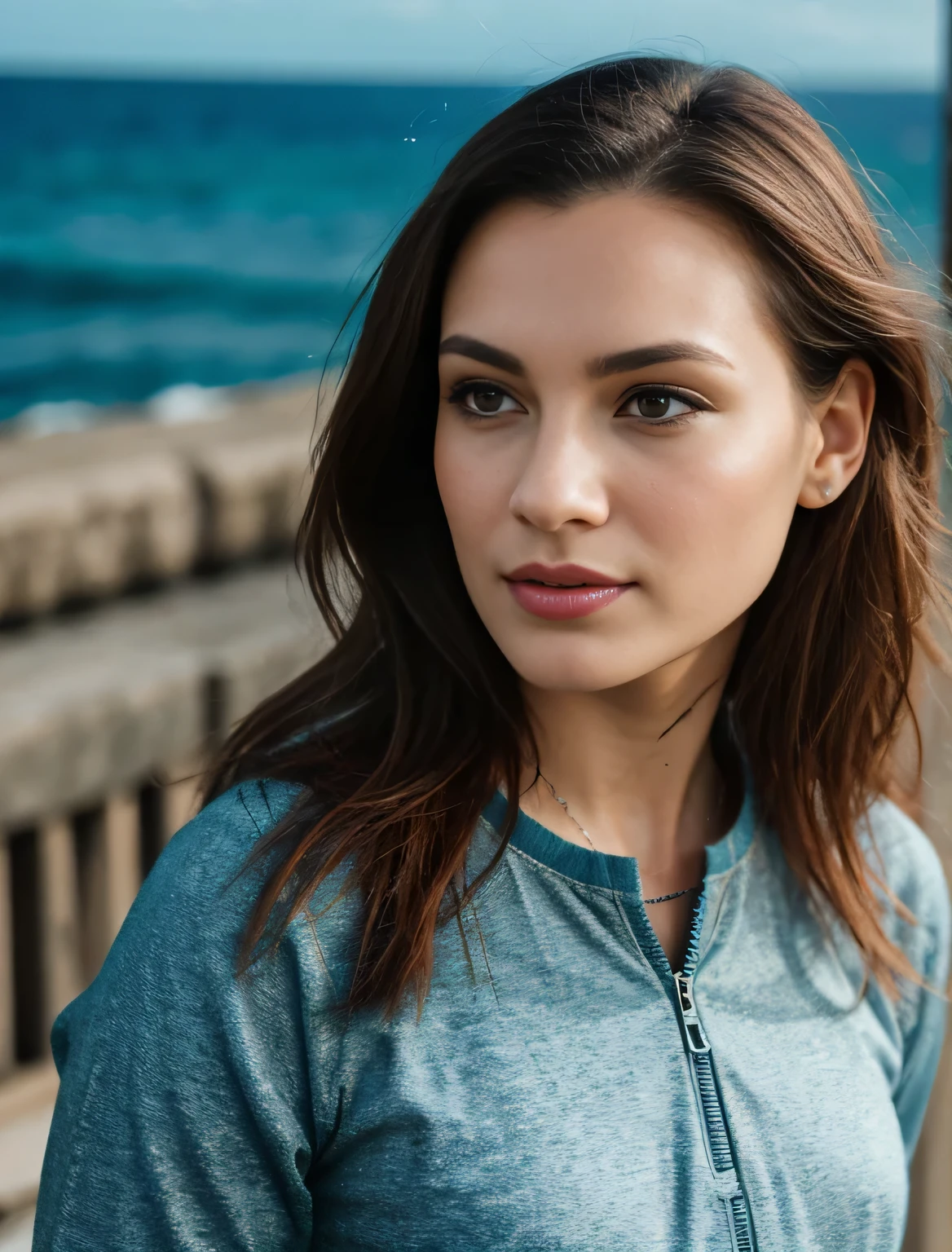beatiful girl, sea, best quality