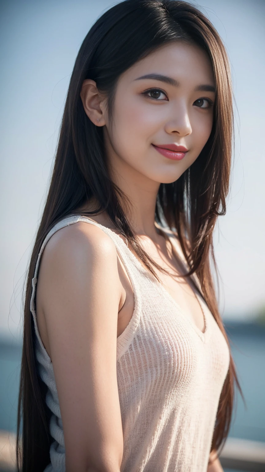 dressed, (photo realistic:1.4), (hyper realistic:1.4), (realistic:1.3),
(smoother lighting:1.05), (increase cinematic lighting quality:0.9), 32K,
1girl,20yo girl, realistic lighting, backlighting, light on face, ray trace, (brightening light:1.2), (Increase quality:1.4),
(best quality real texture skin:1.4), finely detailed eyes, finely detailed face, finely quality eyes,
(tired and sleepy and satisfied:0.0), face closeup, t-shirts,
(Increase body line mood:1.1), (Increase skin texture beauty:1.1)