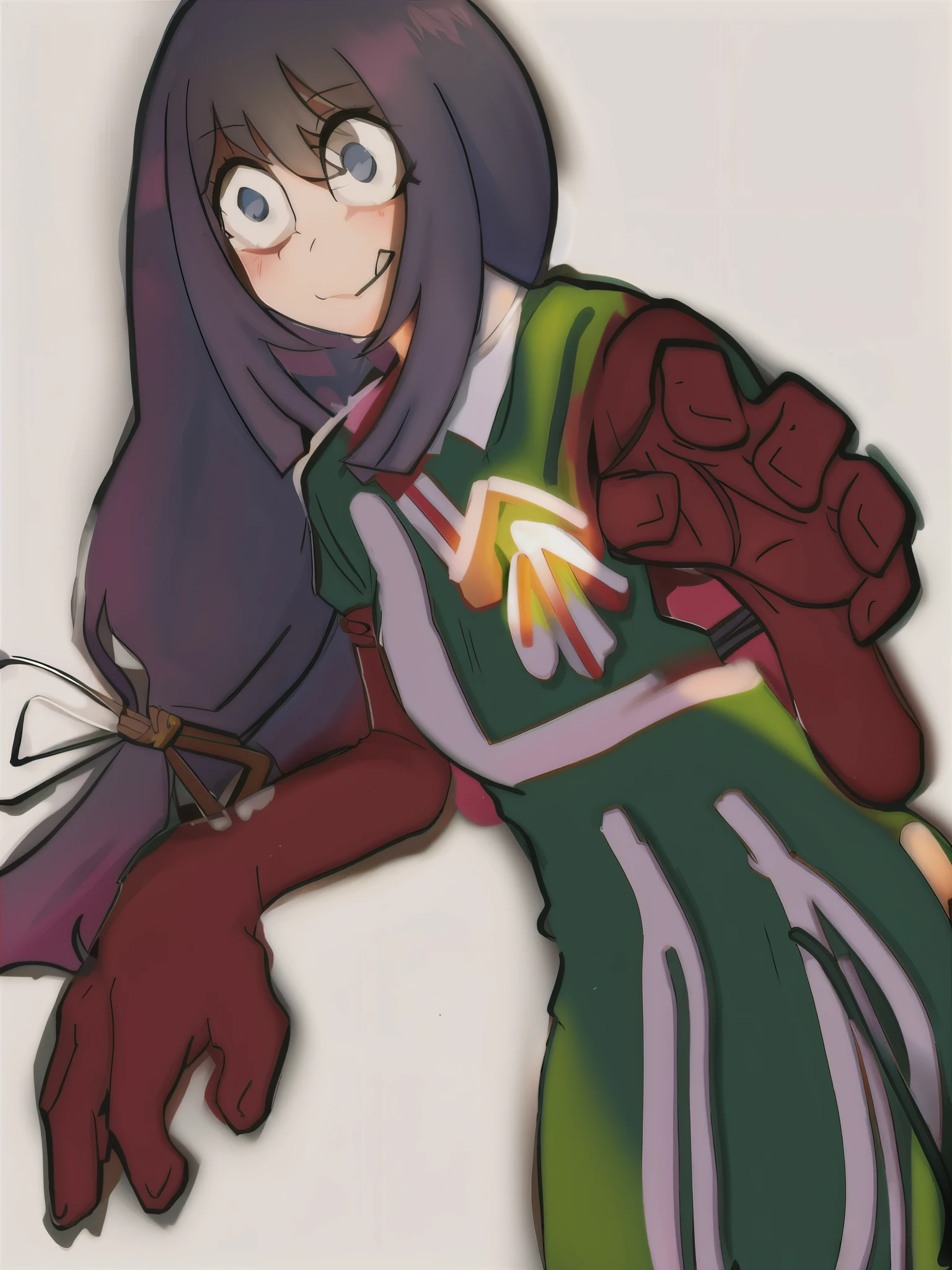 there a drawing of a woman in a green dress, fighting pose, anime pose, in anime style, in an anime style, anime moe artstyle, very anime style, with index finger, cel shaded!!!, inspired by Jin Homura, fight pose, in japanese anime style, inspired by Rei Kamoi, inspired by Un'ichi Hiratsuka, Asui Tsuyu