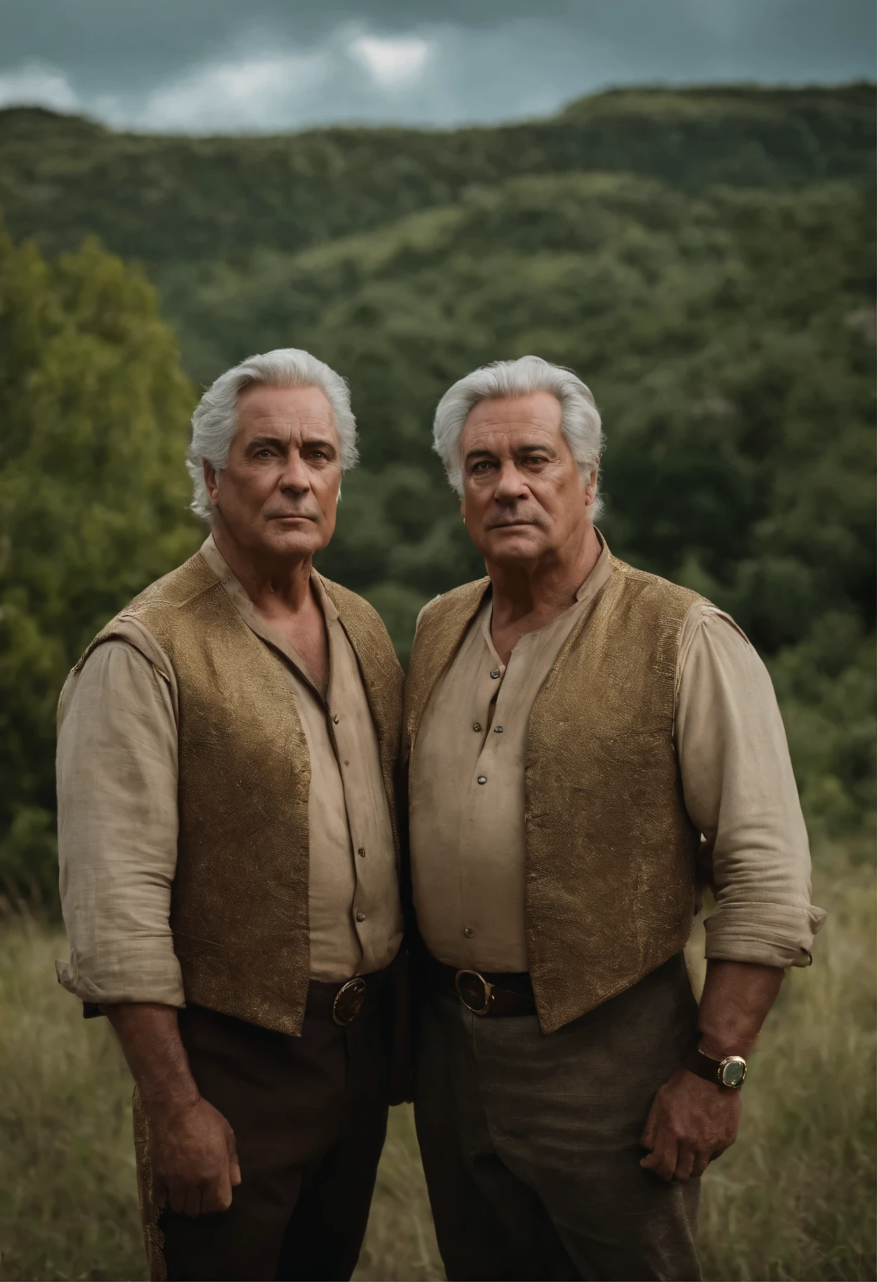 Twin brothers,50 years old,Slightly fat,The king