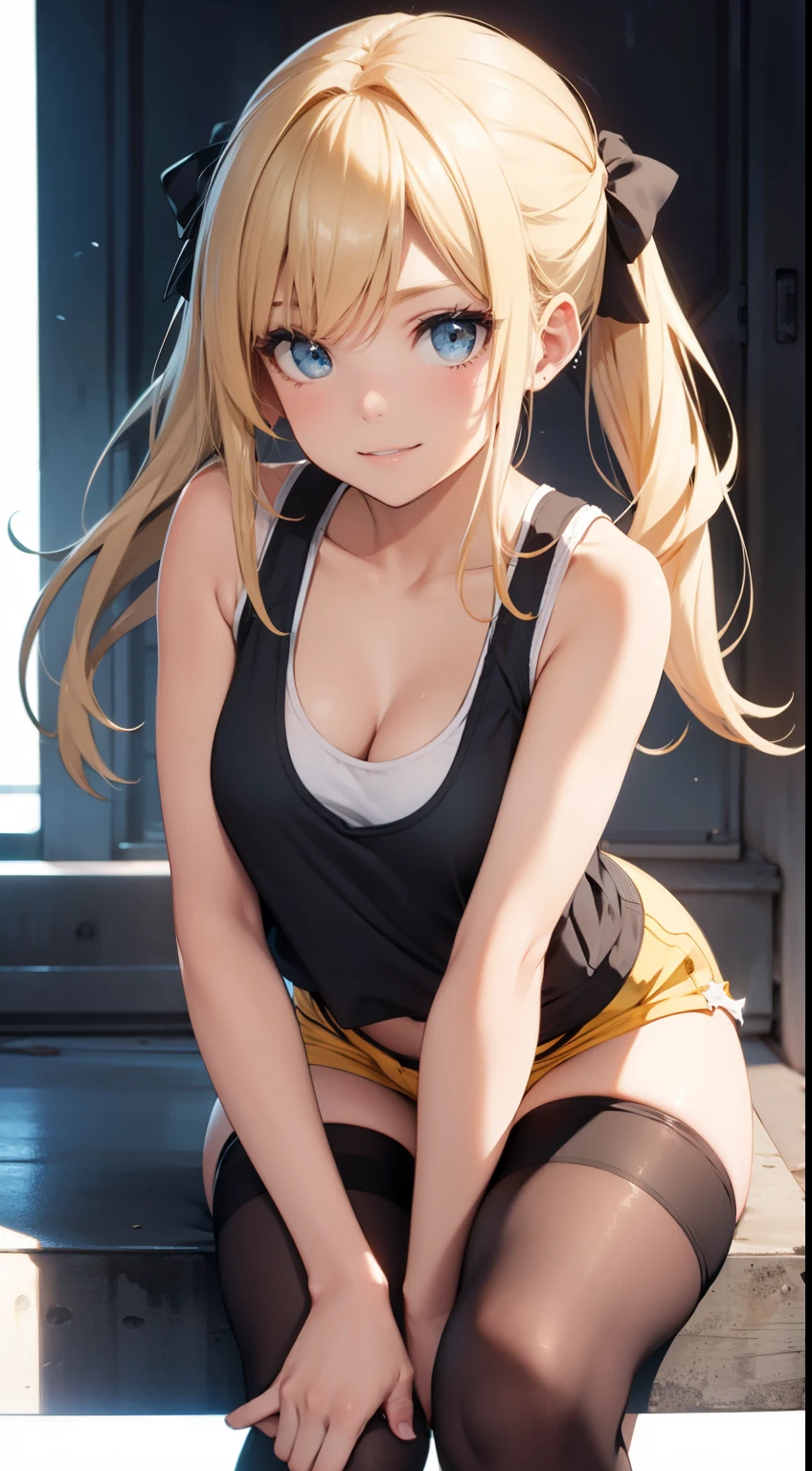fille d’anime avec de longs cheveux blonds et des yeux bleus posant dans une cuisine, séduisante fille d’anime, fille blonde d’anime aux cheveux longs, Anime Girl nommée Lucy, Visuel d’anime d’une fille mignonne, Jolie fille d’anime, personnage féminin d’anime, Anime meilleure fille, Anime Moe Artstyle, Asuna Yuuki, Art officiel, Style anime ECCHI, Splash Art Anime Loli, Meilleur qualité, gros seins, Gros mamelon visible