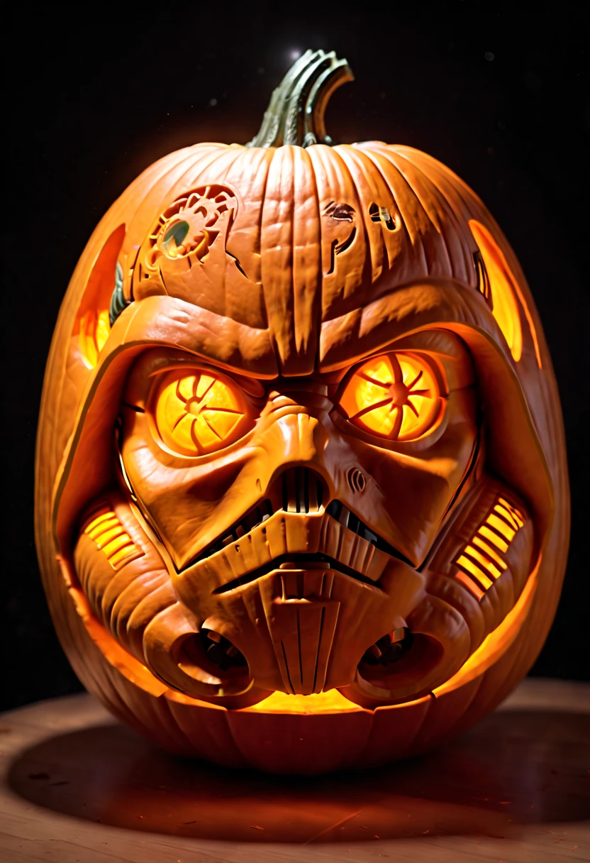 "NARUTO" carved out of a pumpkin, clean lines, ambient light, octane render, (best quality, masterpiece, Representative work, official art, Professional, 8k:1.3)
