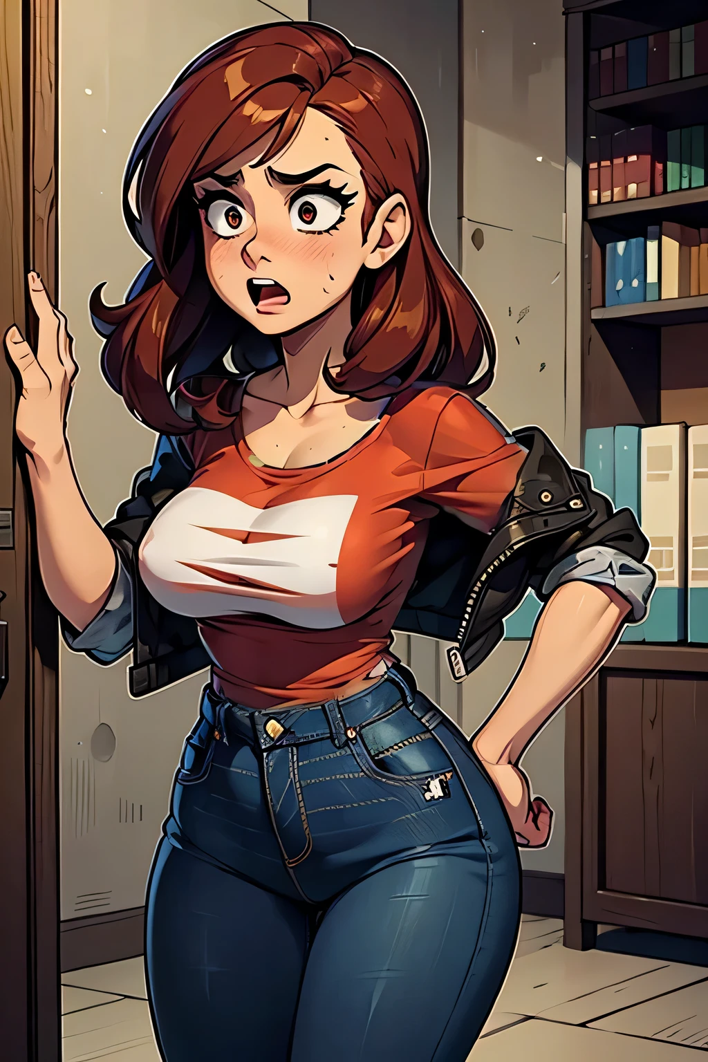red t-shirt