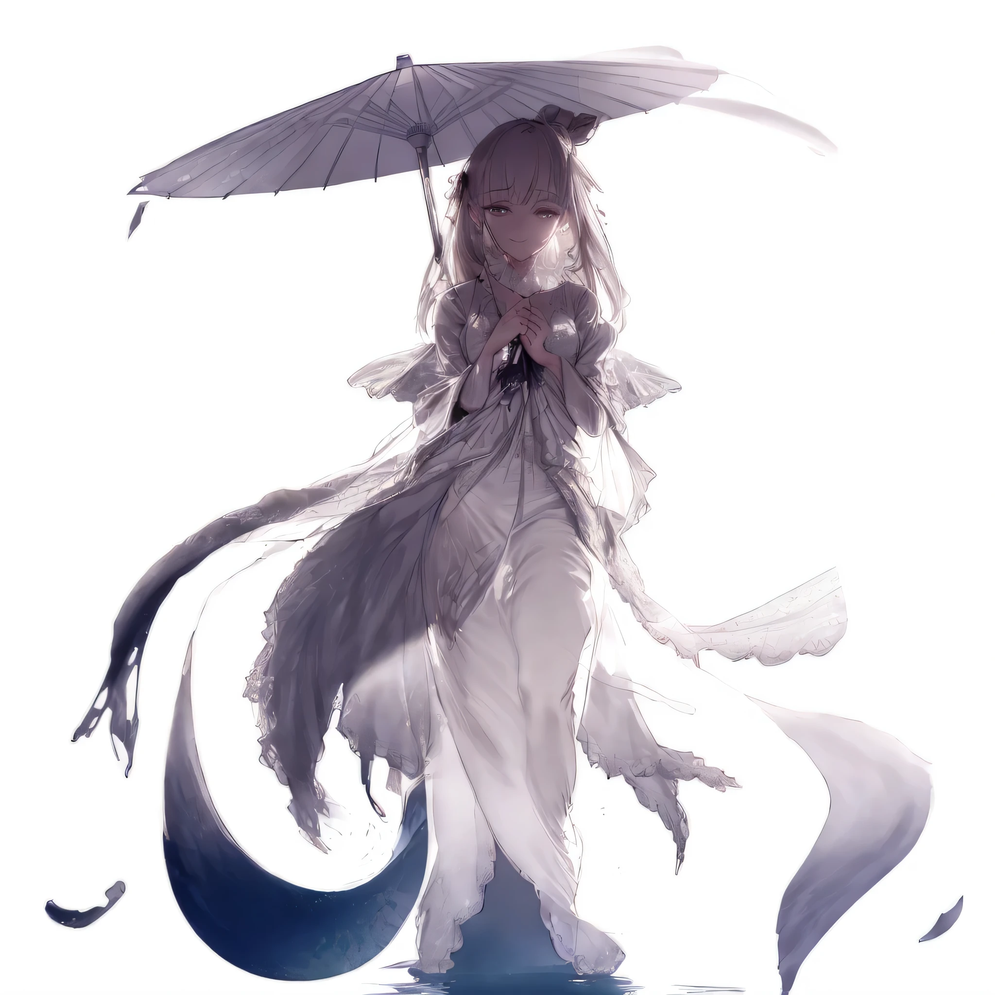 (best quality,highres:1.2),ultra-detailed,beautiful girl,holding a fan and an umbrella,smiling,traditional clothing,serene expression,detailed eyes,detailed lips,soft breeze,flowing dress,ethereal atmosphere,delicate facial features,subtle blush,natural sunlight,graceful pose,subtly patterned fan,vibrant colors,subdued lighting,peaceful garden backdrop,tranquil setting,aesthetic beauty,calming ambiance,gentle movement,artistic strokes,impressive craftsmanship,impeccable attention to detail,picturesque scene,masterful composition,tranquil expression,blissful moment,endless charm,evoking serenity,traditional Japanese motif,classic elegance,serene smile,delicately painted features,meticulous brushwork,harmonious palette,vivid flora,gentle aesthetic,dreamlike quality,graceful gesture,dancing shadows,subtle elegance,poetic flair,intimate connection,natural beauty,expressive eyes,feminine allure,graceful presence,peaceful serenity.