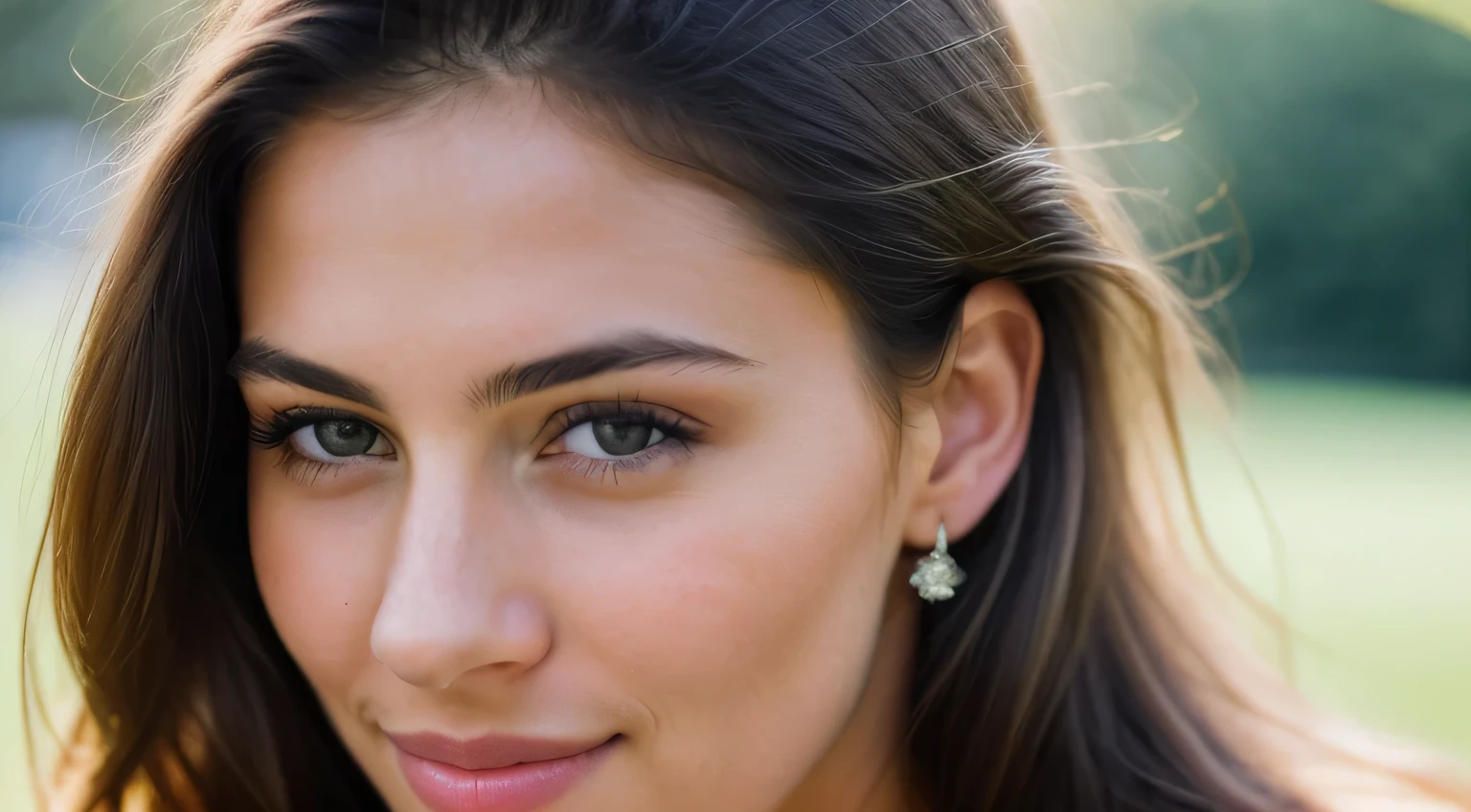 nice smile, beautiful european model, Close-up shot of only the face, 1 Girl with a beautiful face, Beautiful woman with a smile, (table top, highest quality, High resolution:1.4), 1 girl, Texture of skin pores, photograph, movie, movie, whole body, realistic, (8K, RAWphotograph, highest quality, table top:1.2), (realistic, photo-realistic:1.33), highest quality, small eyes are green, Natural light, Depth of bounds written, film grain, sharp, detailed and realistic portrait of a woman, stare at the camera, chapped lips, soft Natural light, のポートレートphotograph, 魔法のphotograph撮影, dramatic lighting, photorealism, super detailed, intimate portrait composition, Leica 50mm, short hair