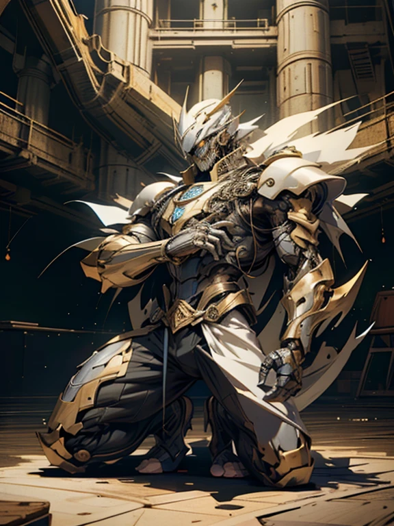 (masterpiece, best quality:1.3),full body, whole body, head to toe, extremely high detailed, intricate, 8k, HDR, wallpaper, cinematic lighting, large sword, glowing, glowing eyes, mecha, realistic,