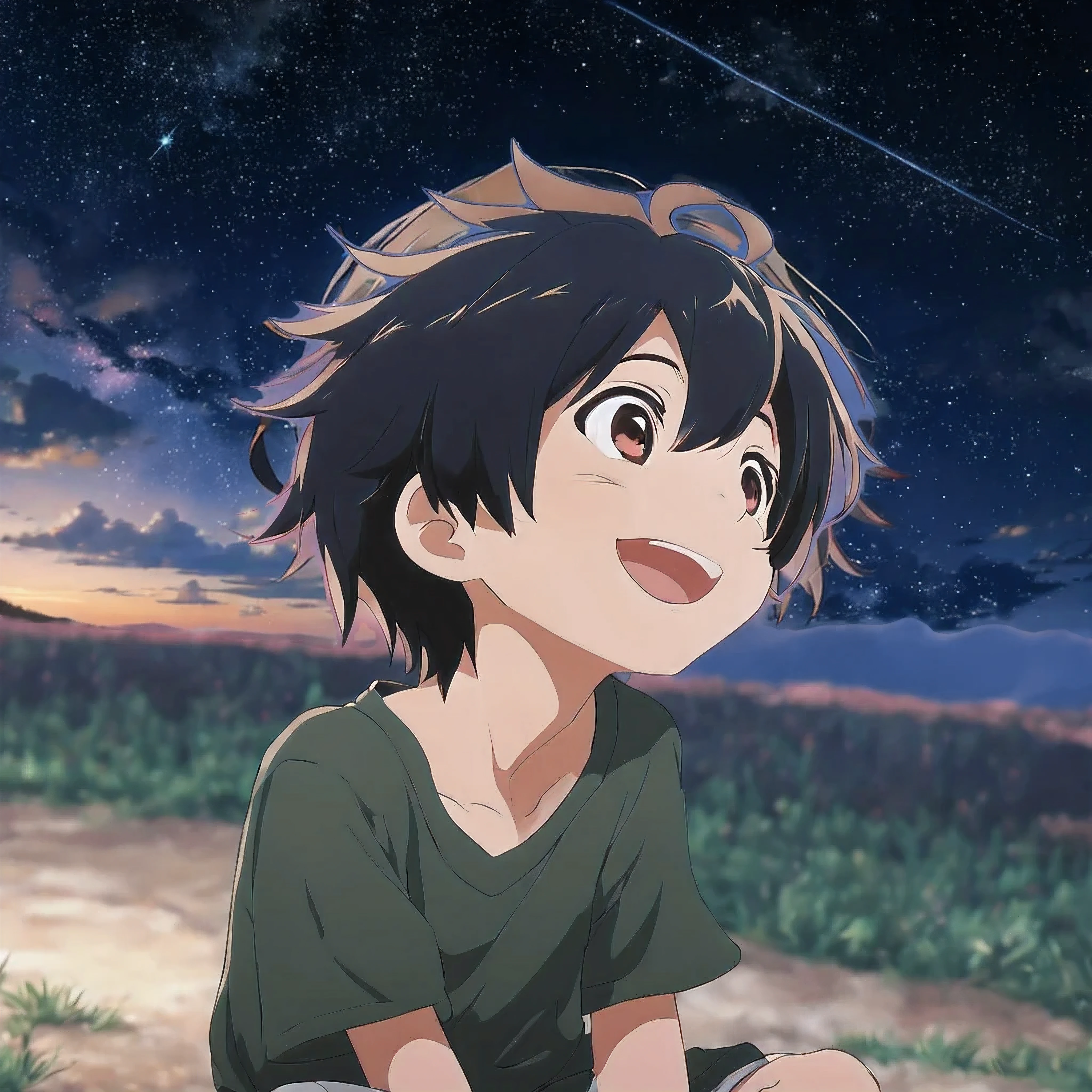 Dark starry sky