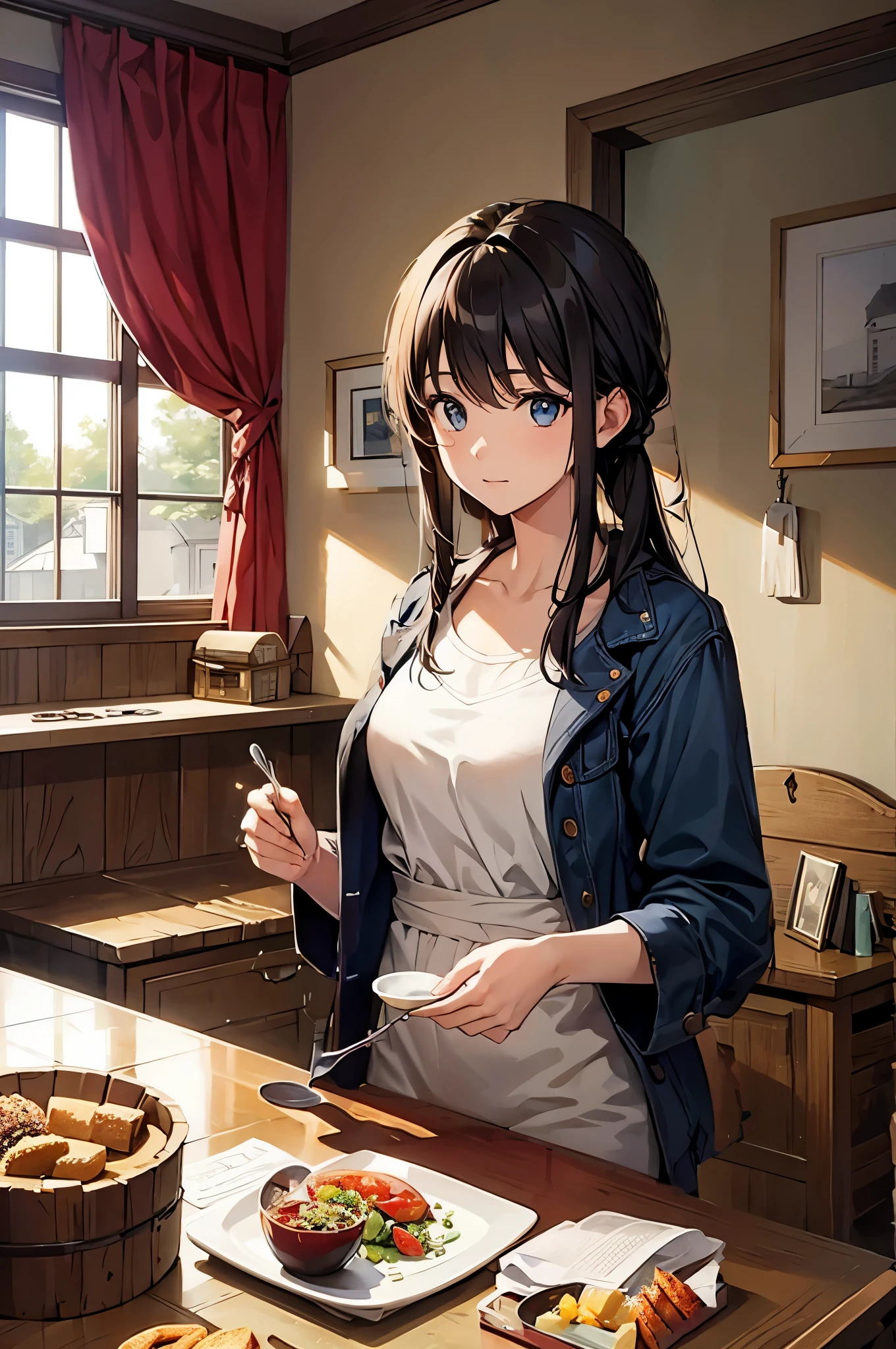 holding a spoon