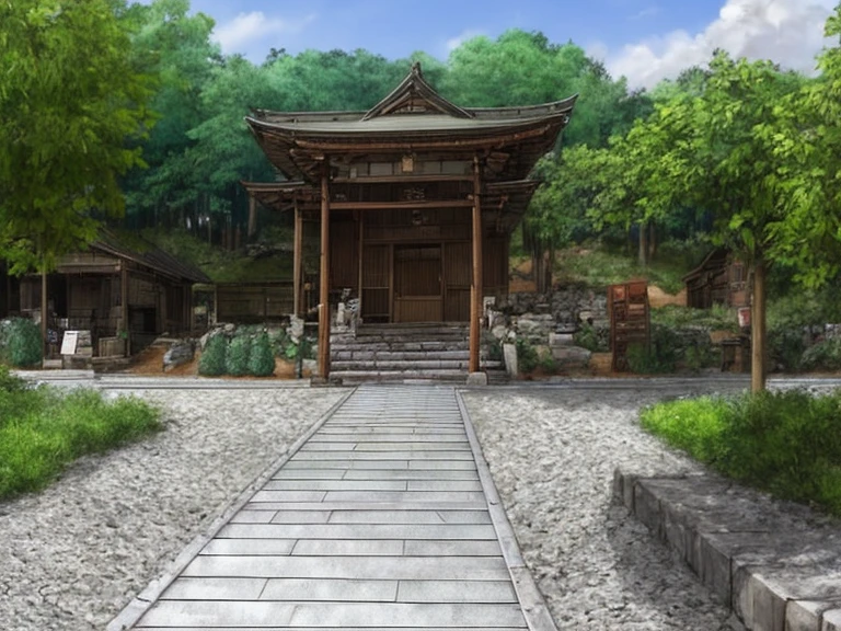 A rural shrine dedicated to arrows。