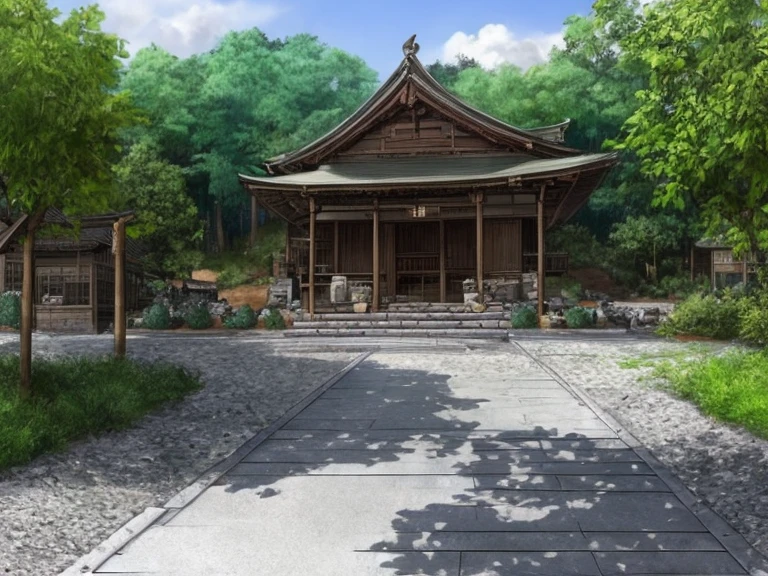 A rural shrine dedicated to arrows。