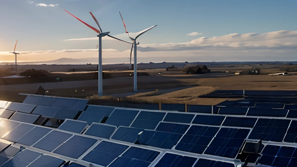 mix of BESS, solar , wind with sustainable energy for the future theme