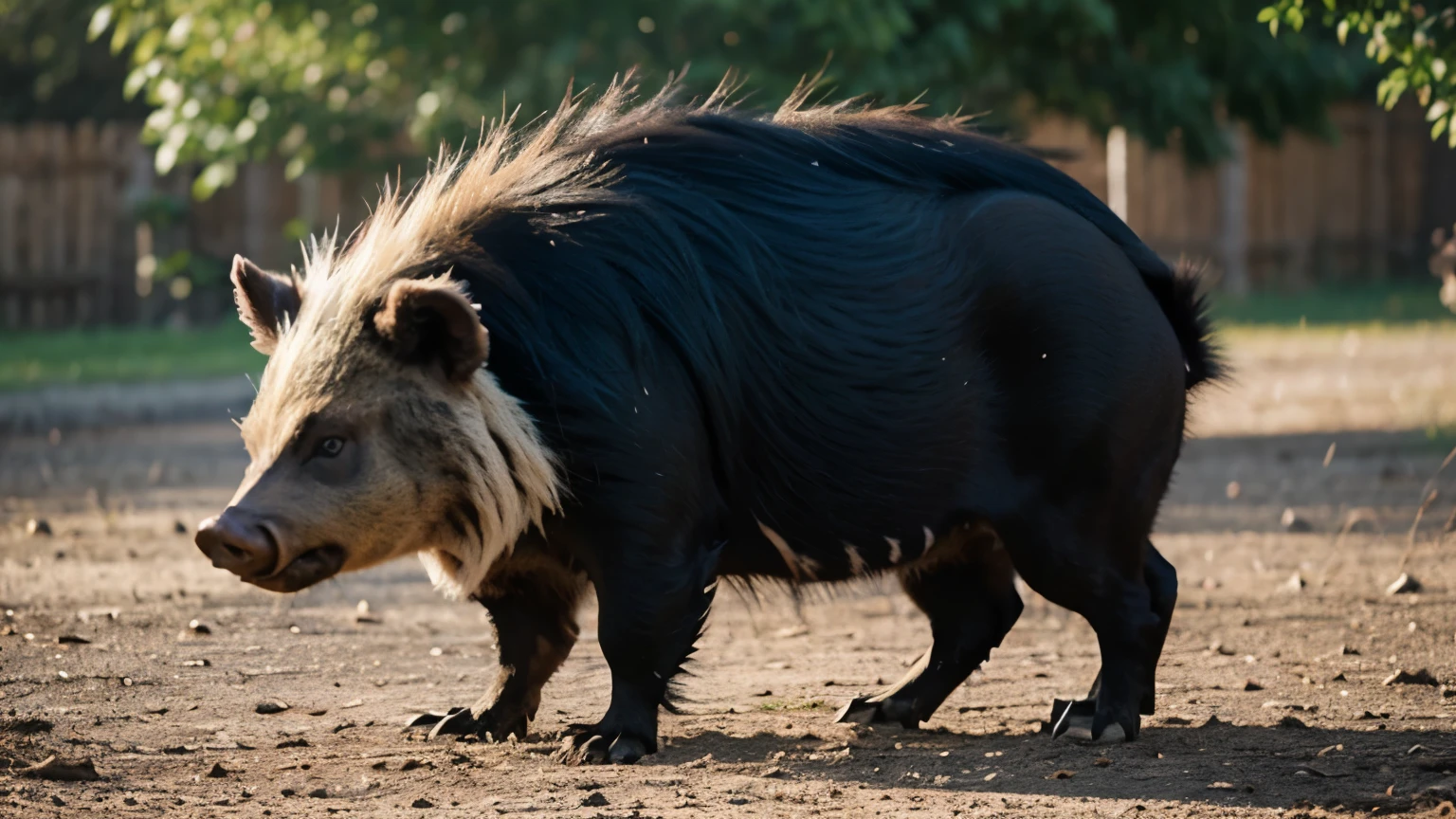 Skunk And boar animal hybrid
