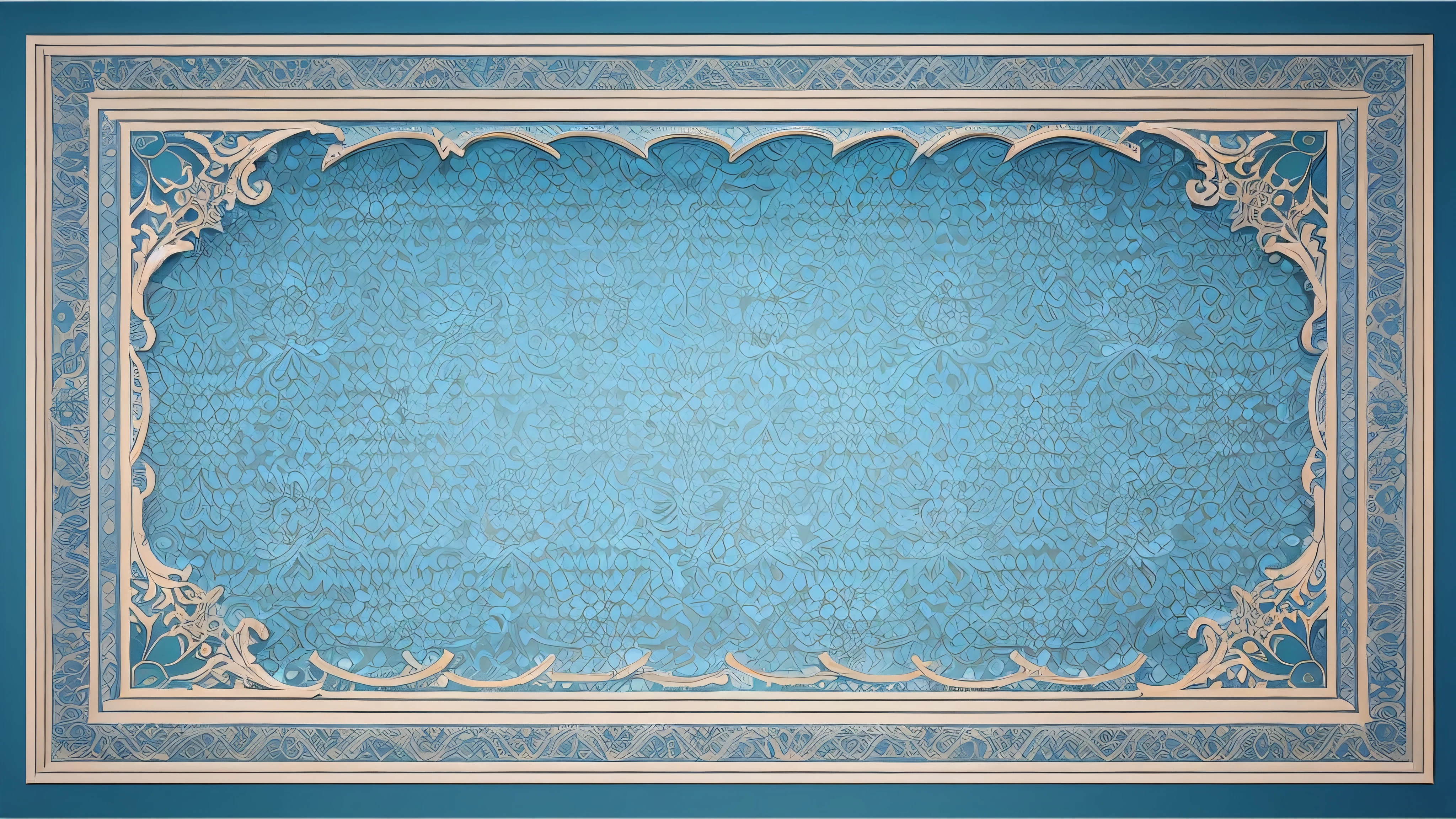 Extremely gorgeous and exquisite pearl water pattern decorative border，light blue white background，best quality，extremely complex，masterpiece，Fully clear plane with no light and shadow