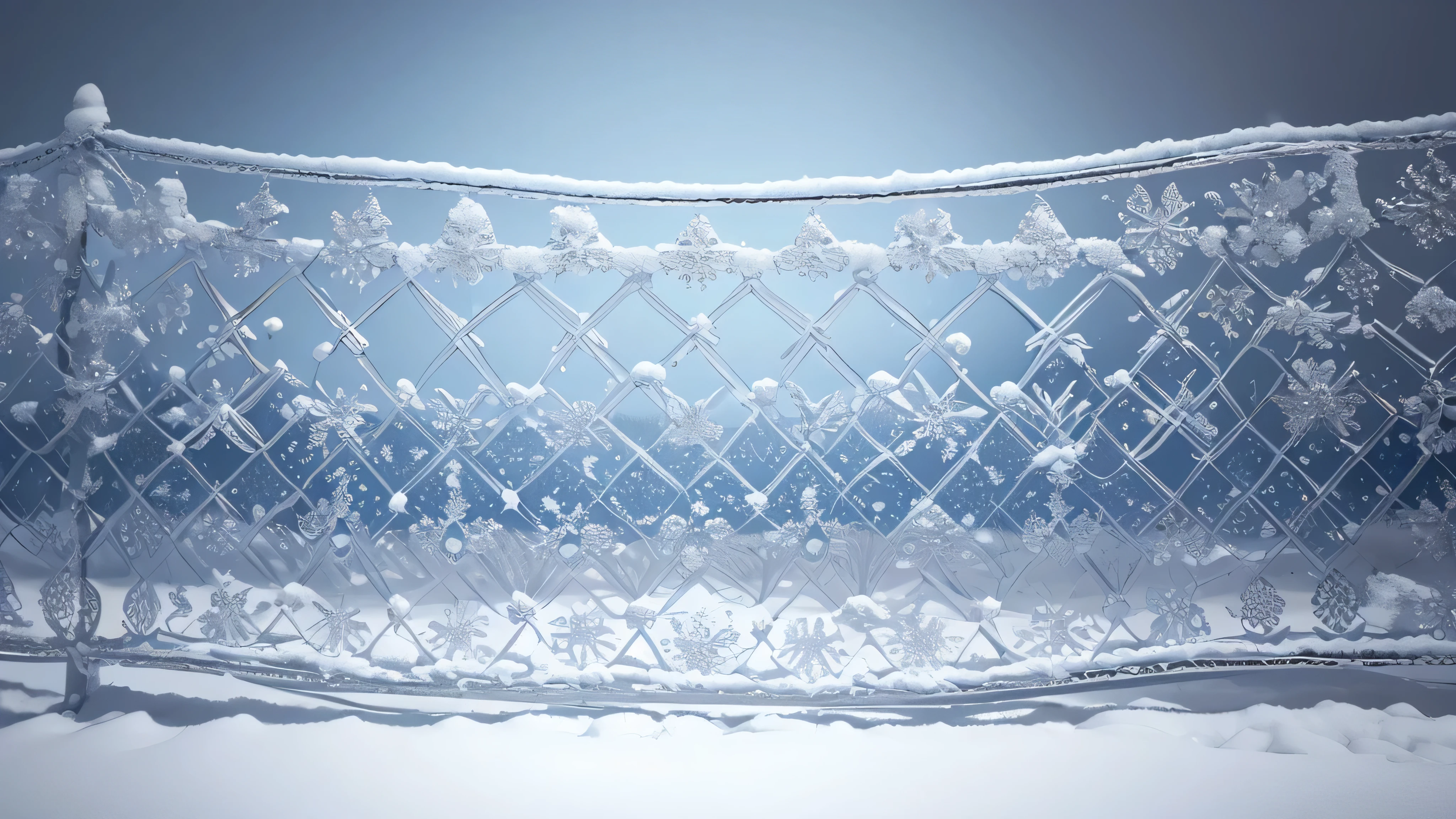 Extremely gorgeous and exquisite snow crystal pattern decorative border,light blue white background,best quality,extremely complex,masterpiece,Fully clear plane with no light and shadow