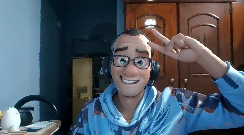 UM HOMEM PARDO ESTILO DISNEY PIXAR , ALTA QUALIDADE, MELHOR QUALIDADE